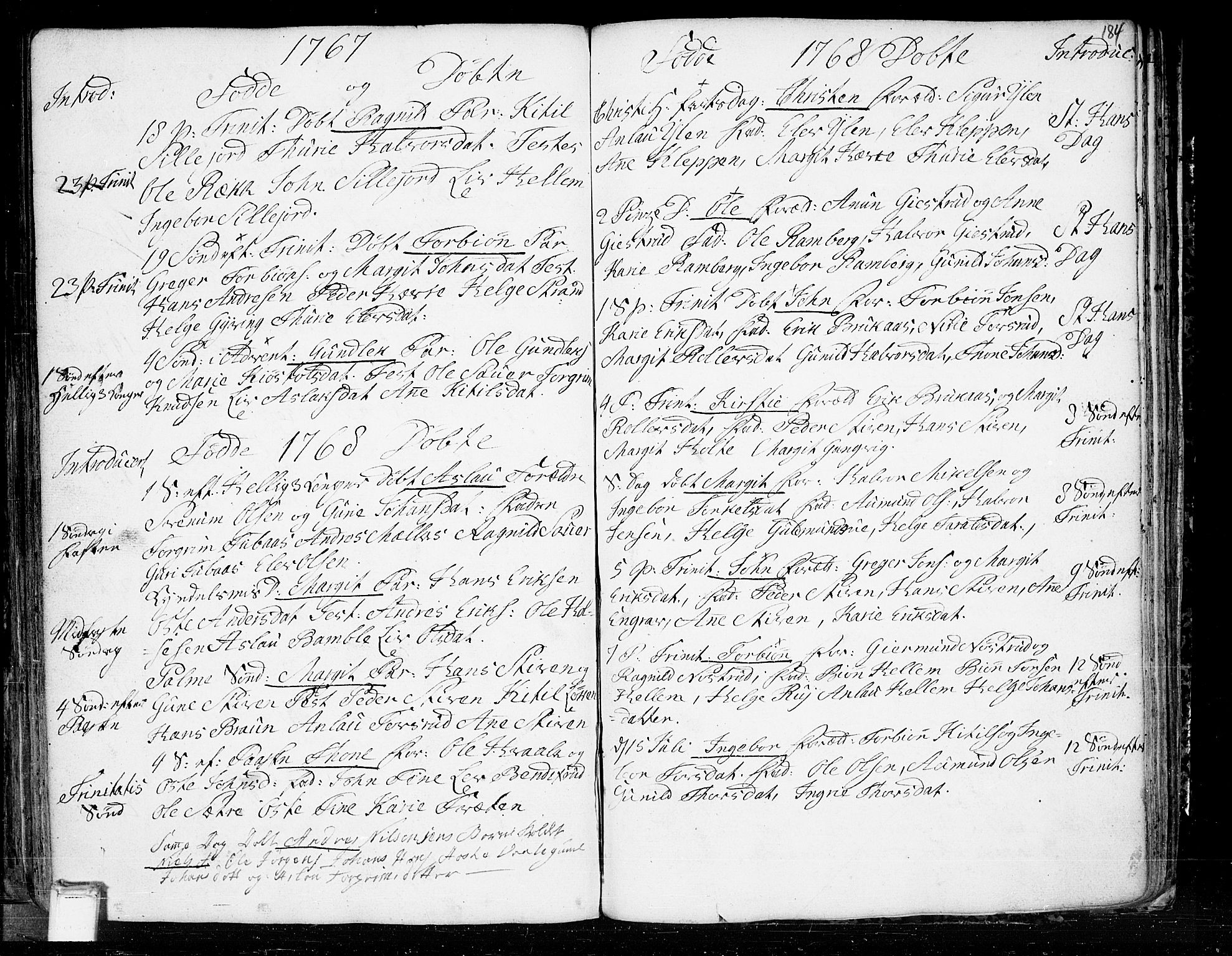 Heddal kirkebøker, SAKO/A-268/F/Fa/L0003: Parish register (official) no. I 3, 1723-1783, p. 184