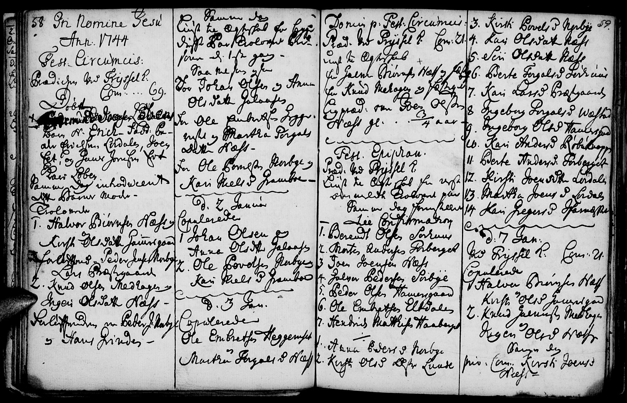 Elverum prestekontor, AV/SAH-PREST-044/H/Ha/Haa/L0001: Parish register (official) no. 1, 1730-1760, p. 58-59