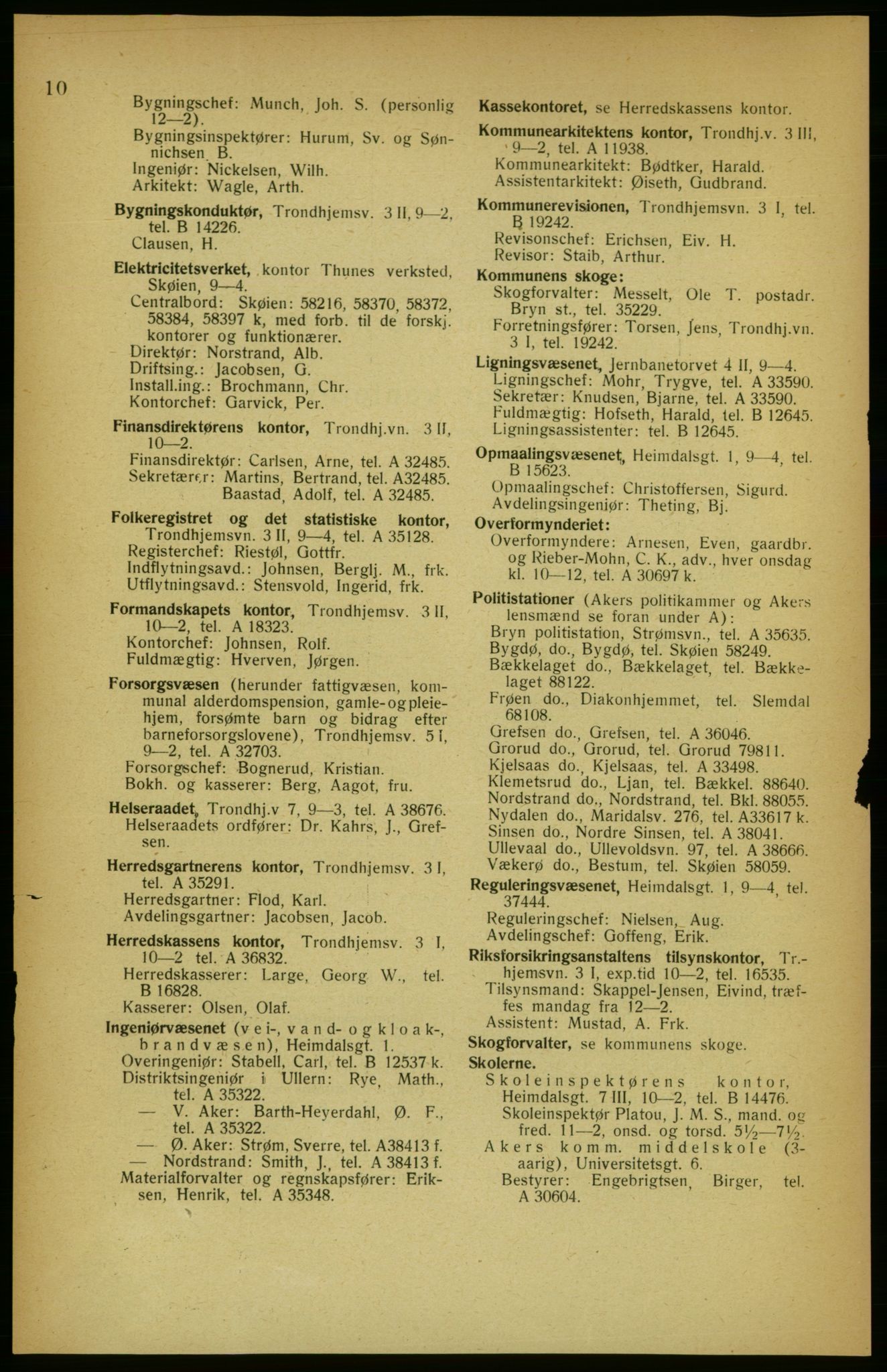 Aker adressebok/adressekalender, PUBL/001/A/002: Akers adressekalender, 1922, p. 10