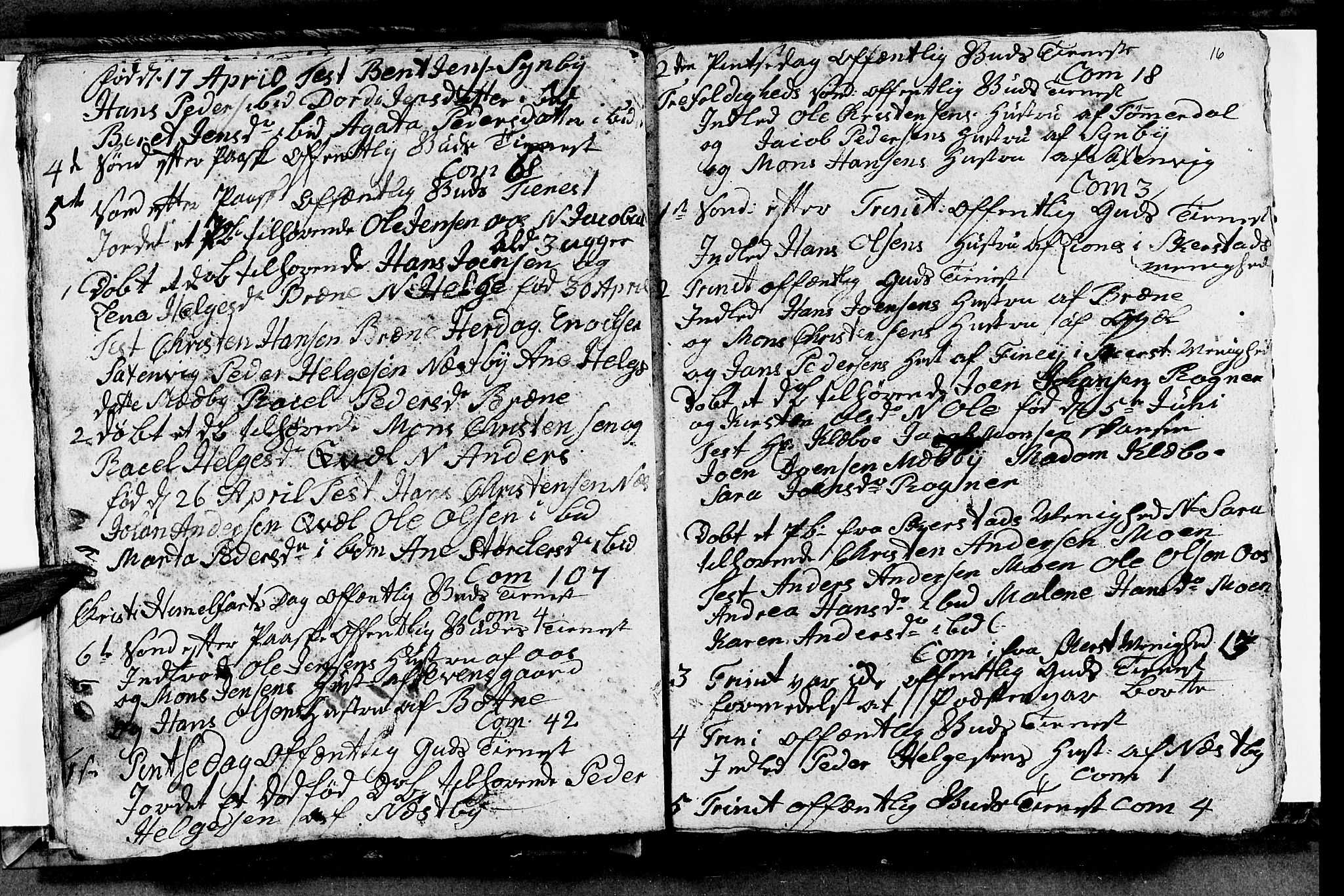 Ministerialprotokoller, klokkerbøker og fødselsregistre - Nordland, AV/SAT-A-1459/847/L0674: Parish register (copy) no. 847C02, 1793-1807, p. 16