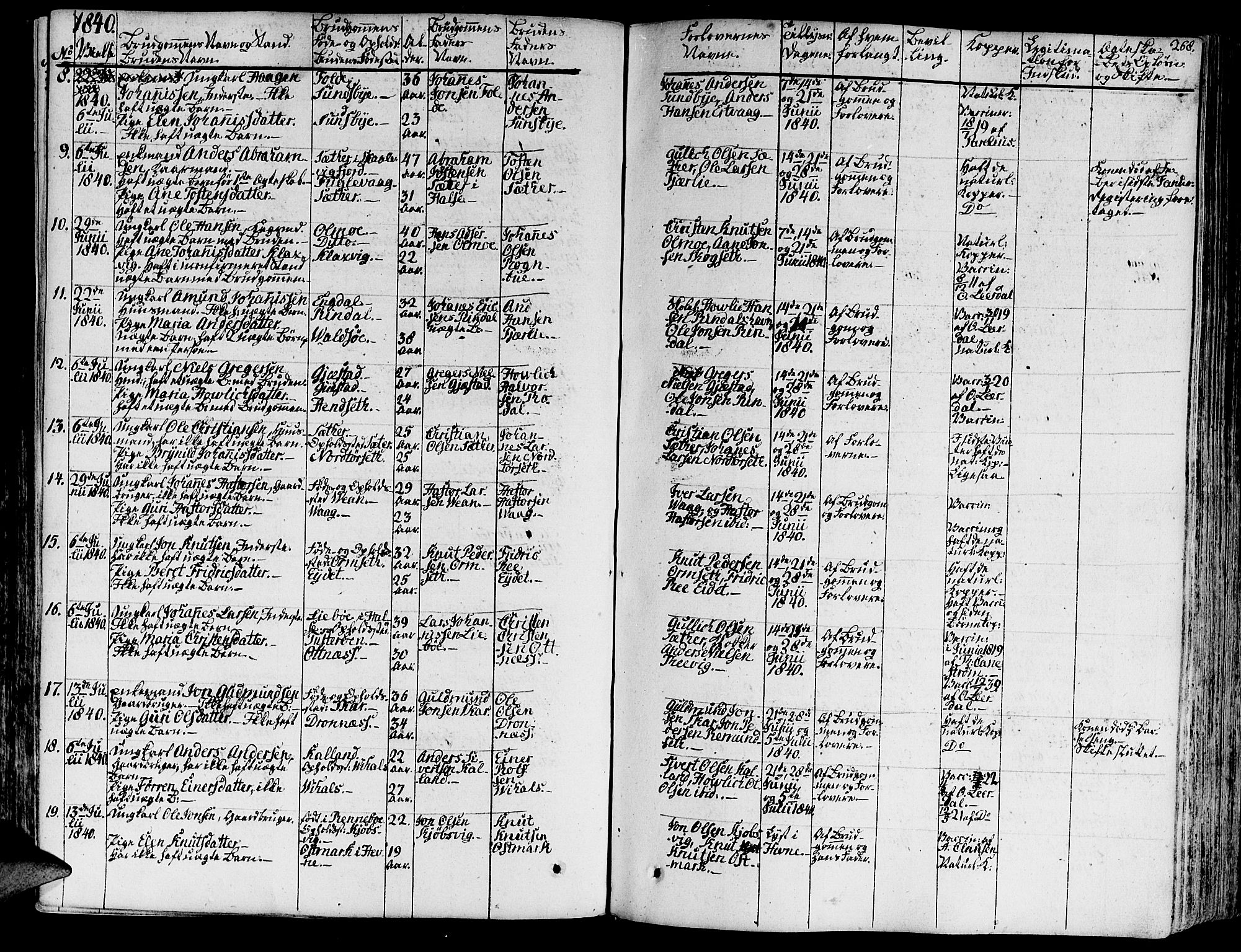 Ministerialprotokoller, klokkerbøker og fødselsregistre - Møre og Romsdal, AV/SAT-A-1454/578/L0904: Parish register (official) no. 578A03, 1836-1858, p. 268