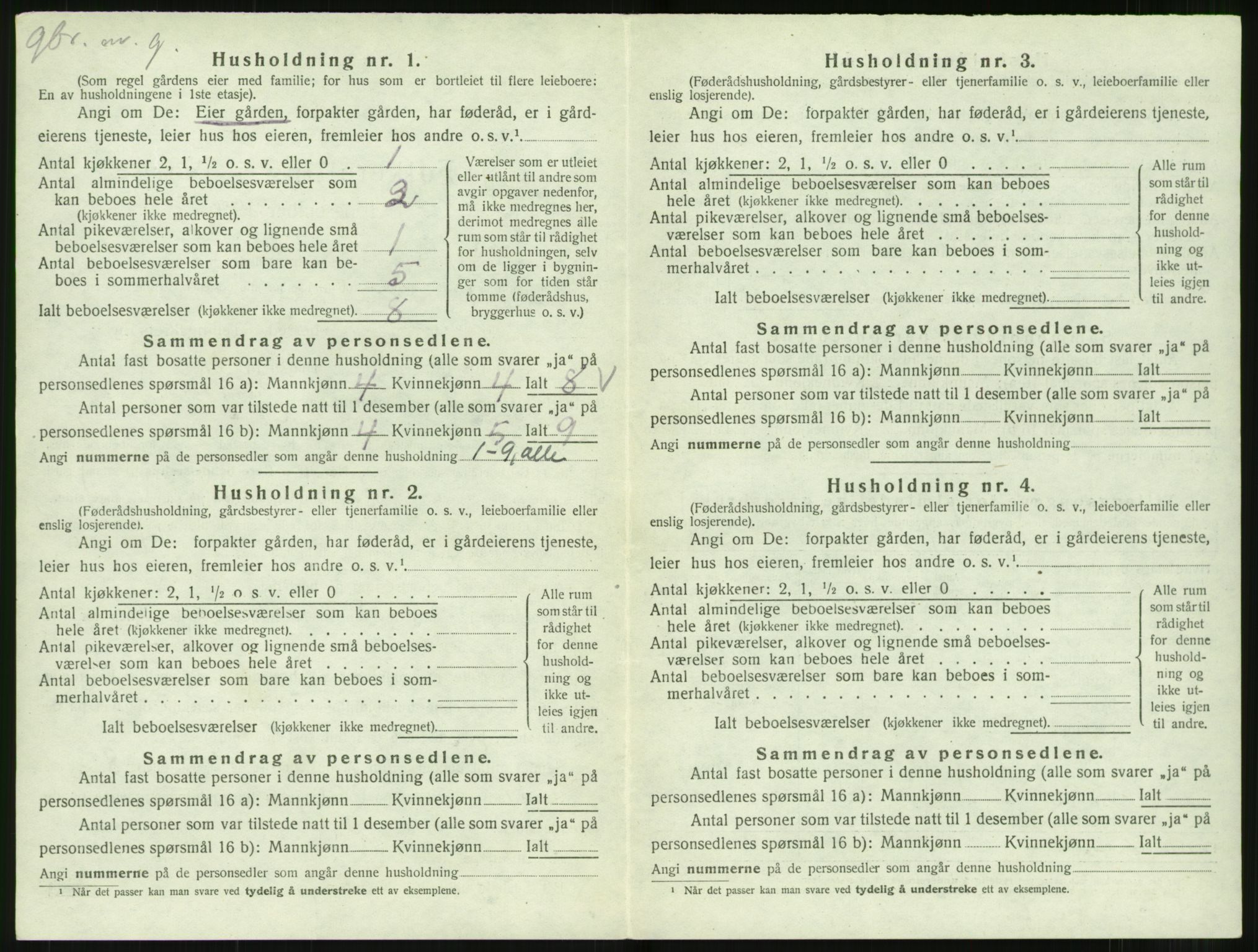 SAT, 1920 census for Norddal, 1920, p. 322