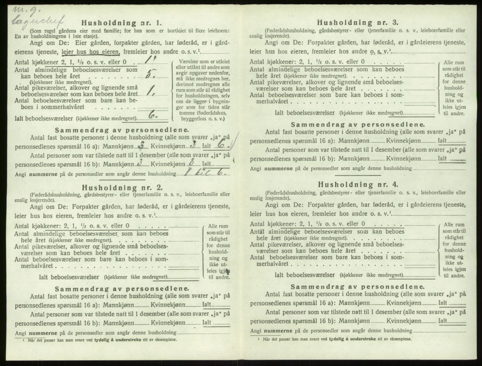 SAB, 1920 census for Åsane, 1920, p. 189