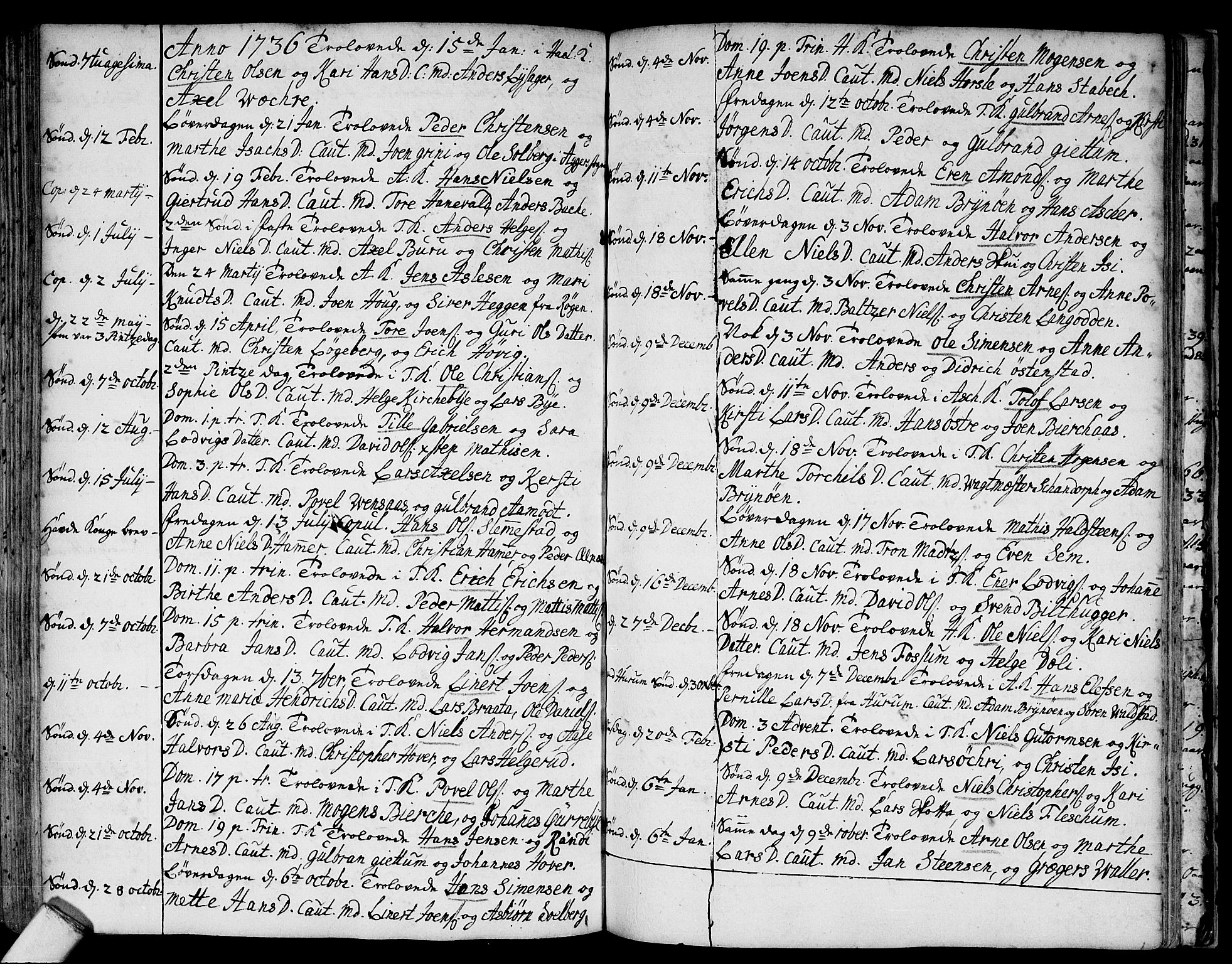 Asker prestekontor Kirkebøker, SAO/A-10256a/F/Fa/L0001: Parish register (official) no. I 1, 1726-1744, p. 87