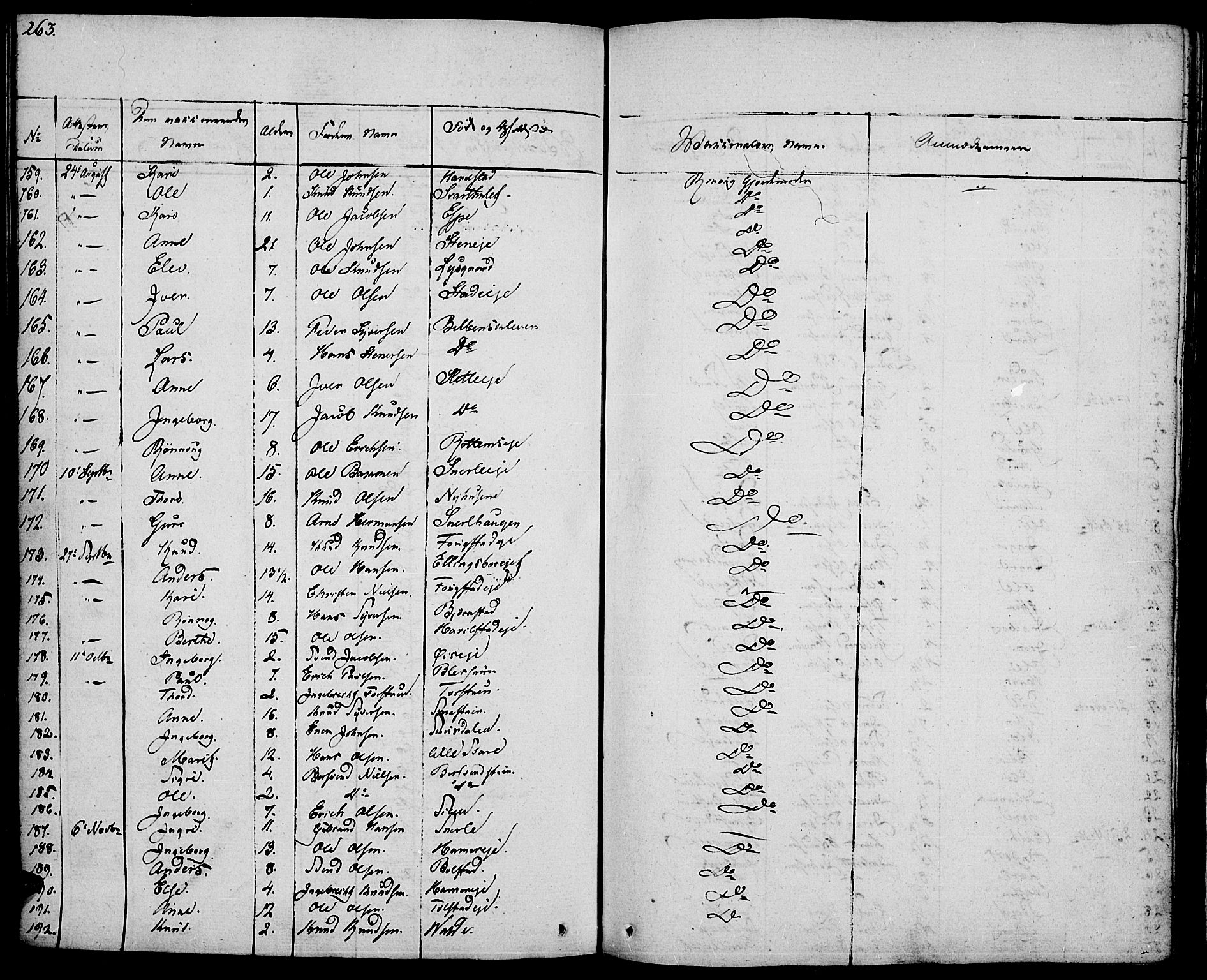 Vågå prestekontor, SAH/PREST-076/H/Ha/Haa/L0004: Parish register (official) no. 4 /1, 1827-1842, p. 263