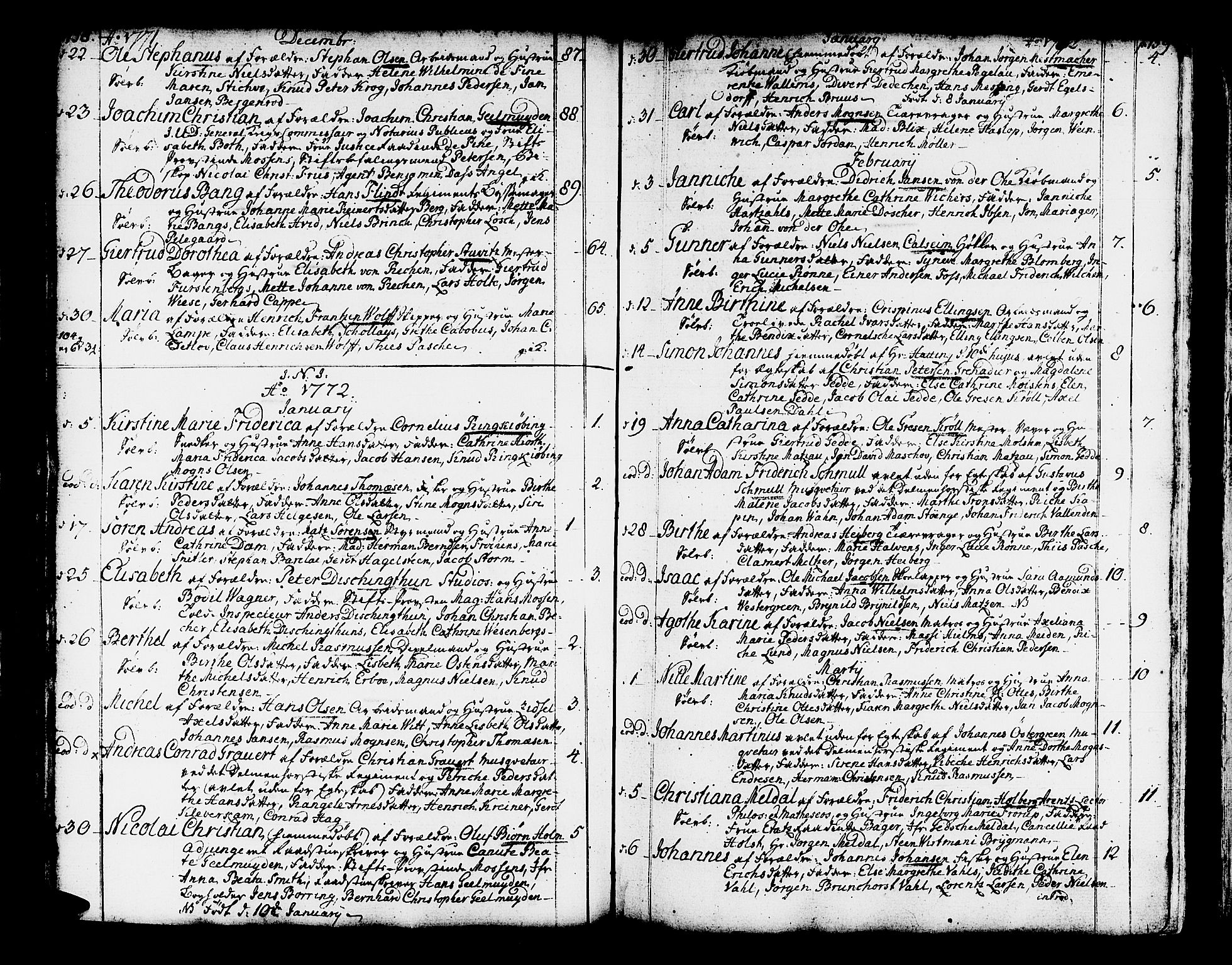 Domkirken sokneprestembete, AV/SAB-A-74801/H/Haa/L0003: Parish register (official) no. A 3, 1758-1789, p. 158-159