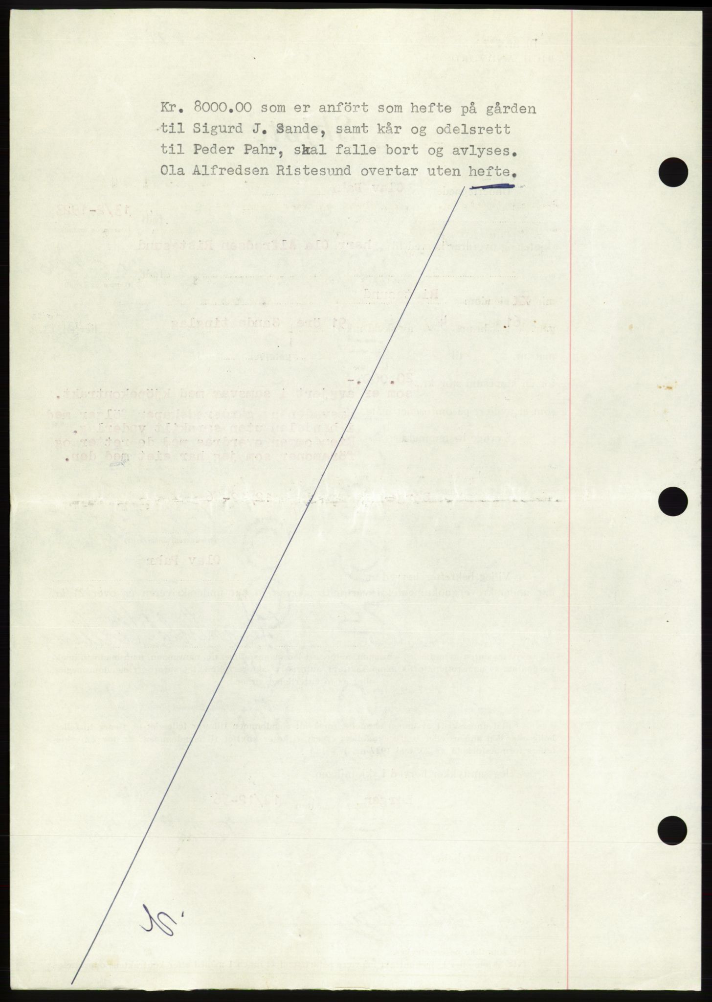 Søre Sunnmøre sorenskriveri, AV/SAT-A-4122/1/2/2C/L0105: Mortgage book no. 31A, 1956-1957, Diary no: : 2843/1956