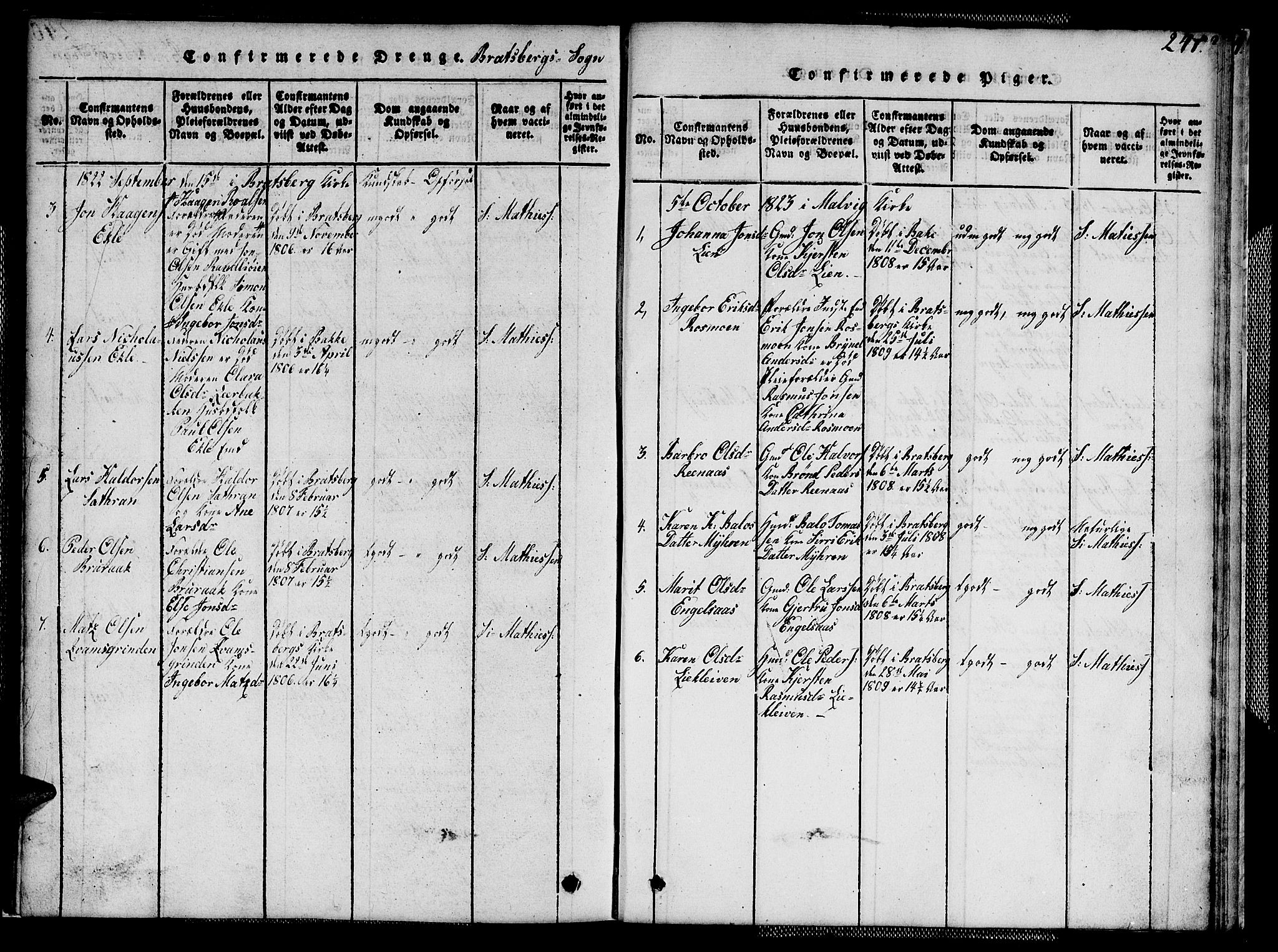 Ministerialprotokoller, klokkerbøker og fødselsregistre - Sør-Trøndelag, SAT/A-1456/608/L0336: Parish register (copy) no. 608C02, 1817-1827, p. 241