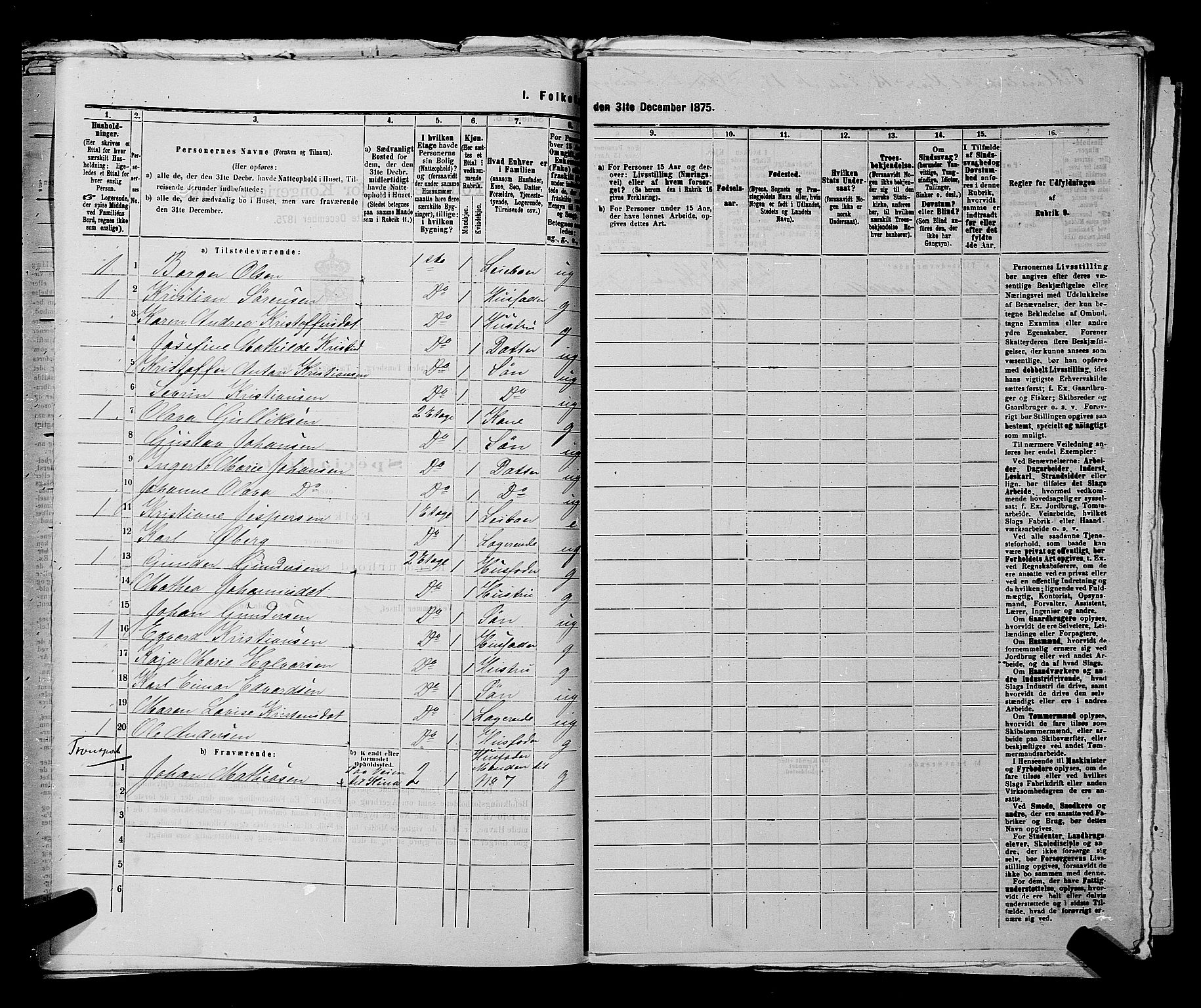 SAKO, 1875 census for 0705P Tønsberg, 1875, p. 586