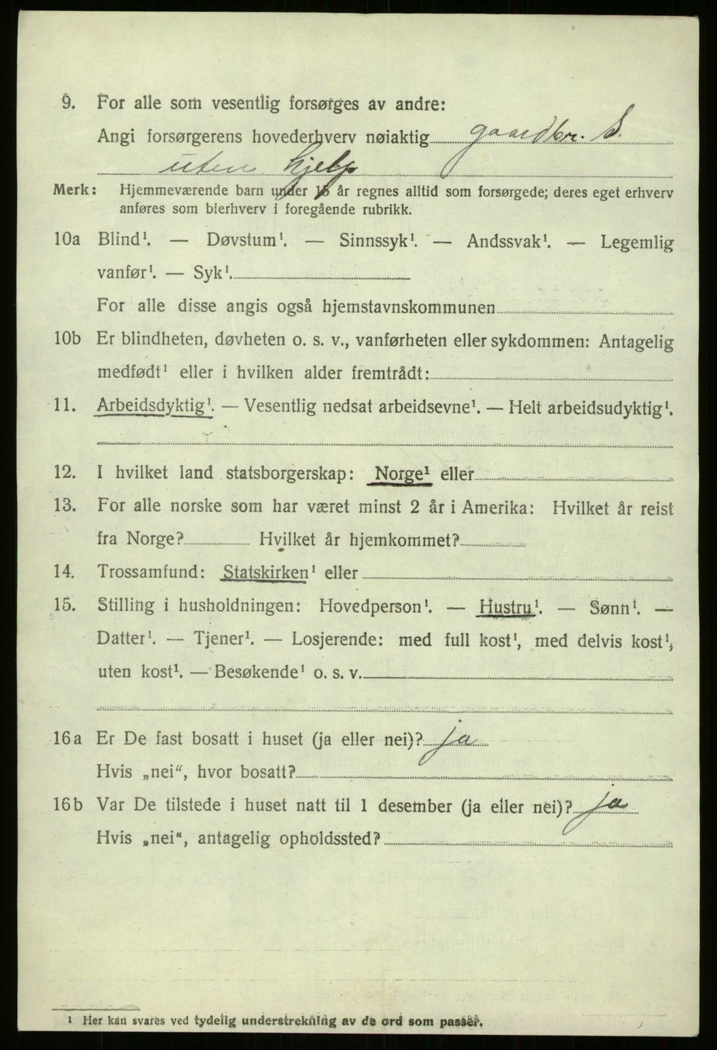 SAB, 1920 census for Naustdal, 1920, p. 5350