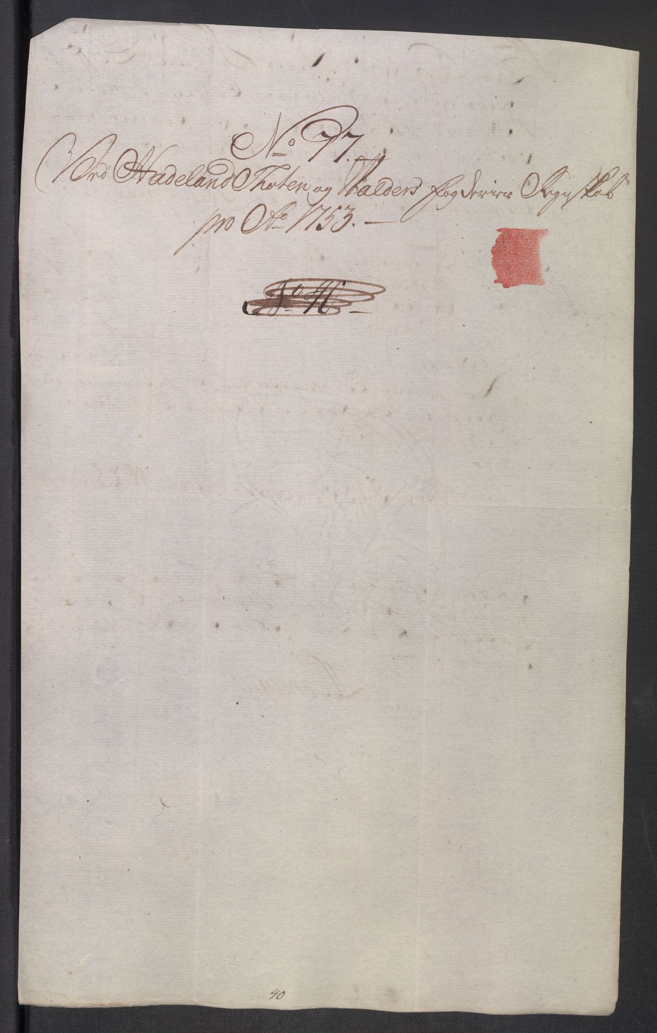 Rentekammeret inntil 1814, Reviderte regnskaper, Fogderegnskap, AV/RA-EA-4092/R18/L1349: Fogderegnskap Hadeland, Toten og Valdres, 1752-1753, p. 639