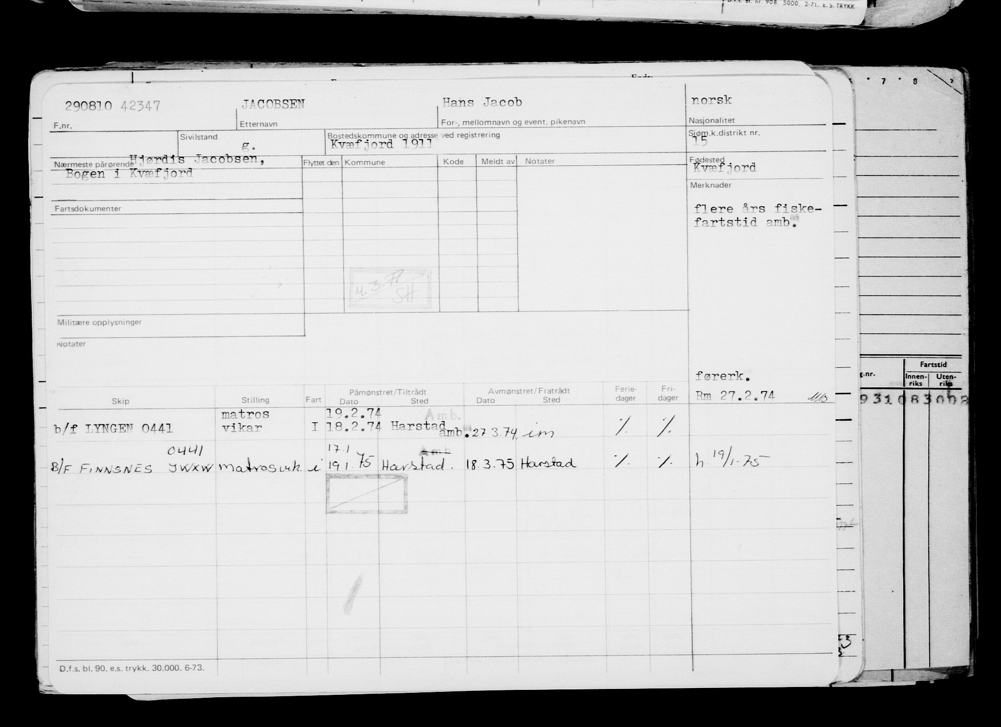 Direktoratet for sjømenn, AV/RA-S-3545/G/Gb/L0091: Hovedkort, 1910, p. 420