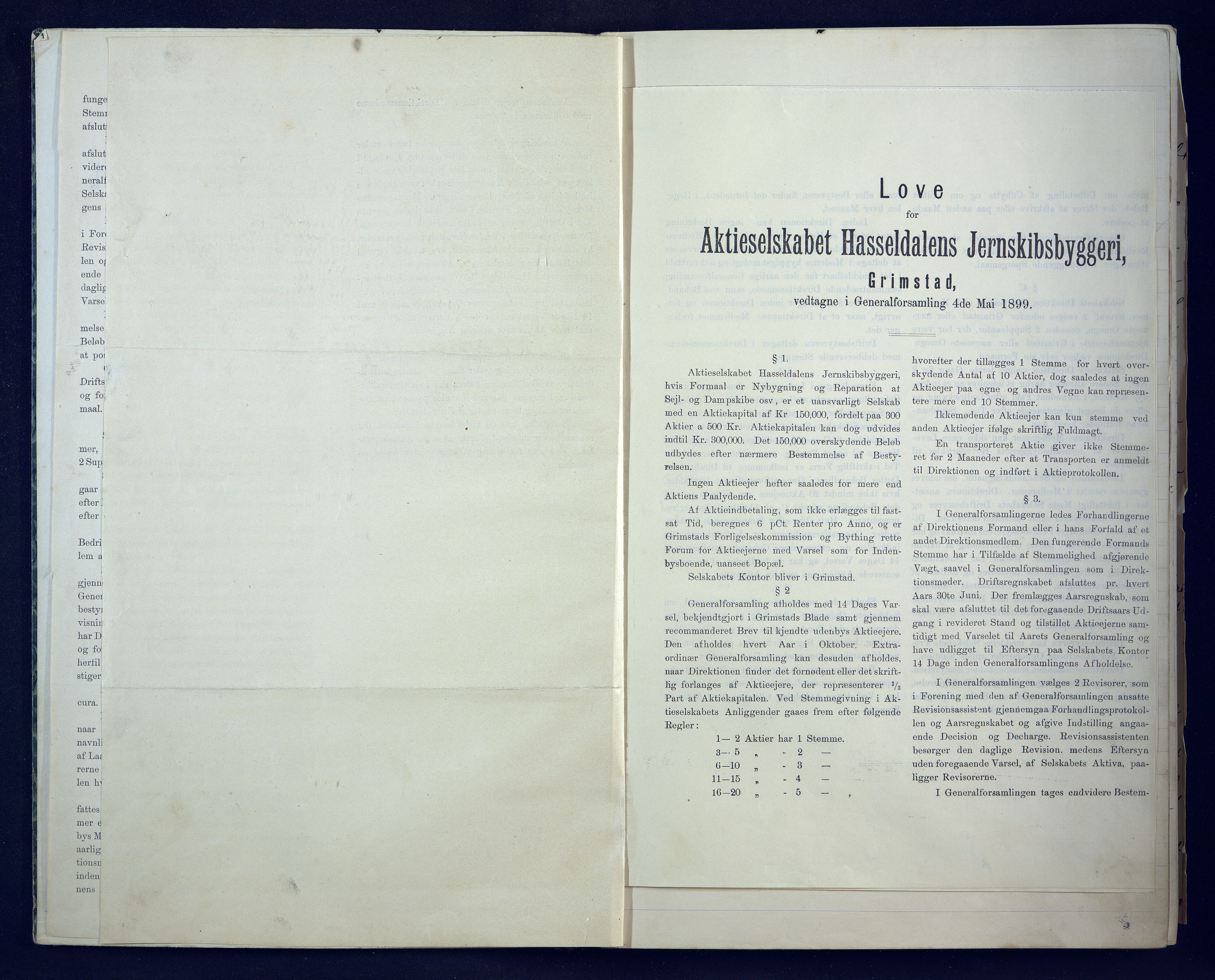 Grefstad & Herlofson, AAKS/PA-1127a/B/02/L0009: 58. A/S Hasseldalen Jernskibsbyggeri, 1899-1907