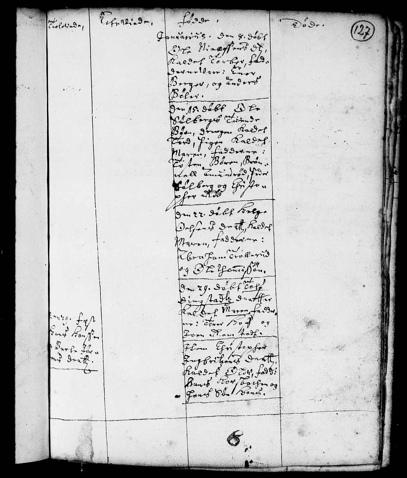 Spydeberg prestekontor Kirkebøker, AV/SAO-A-10924/F/Fa/L0001: Parish register (official) no. I 1, 1696-1738, p. 127