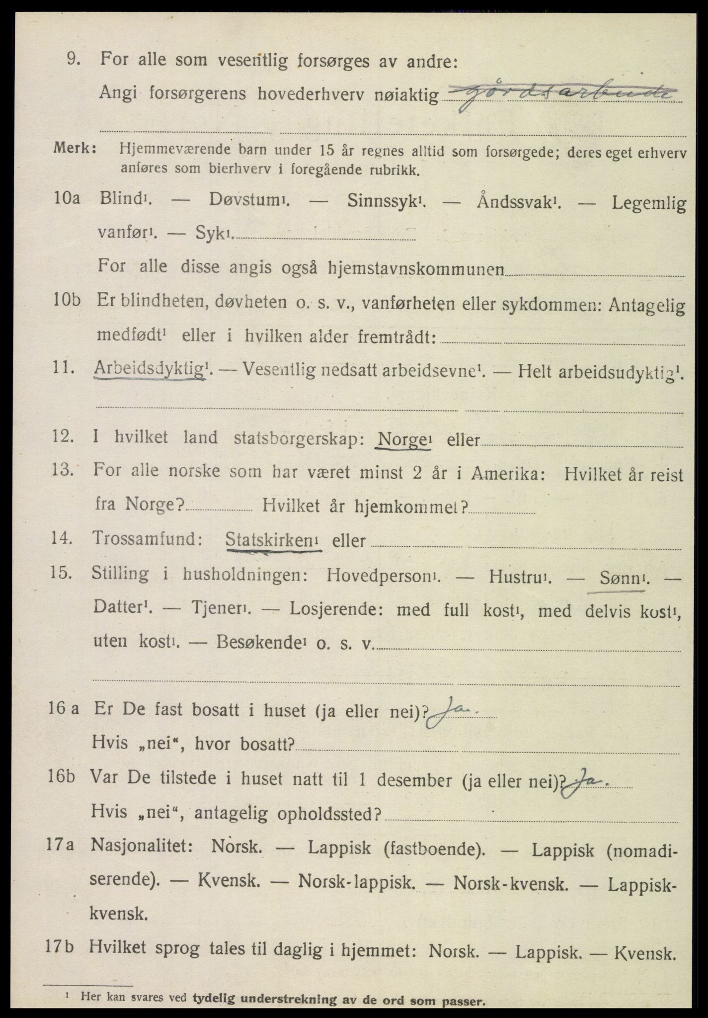 SAT, 1920 census for Leksvik, 1920, p. 6029