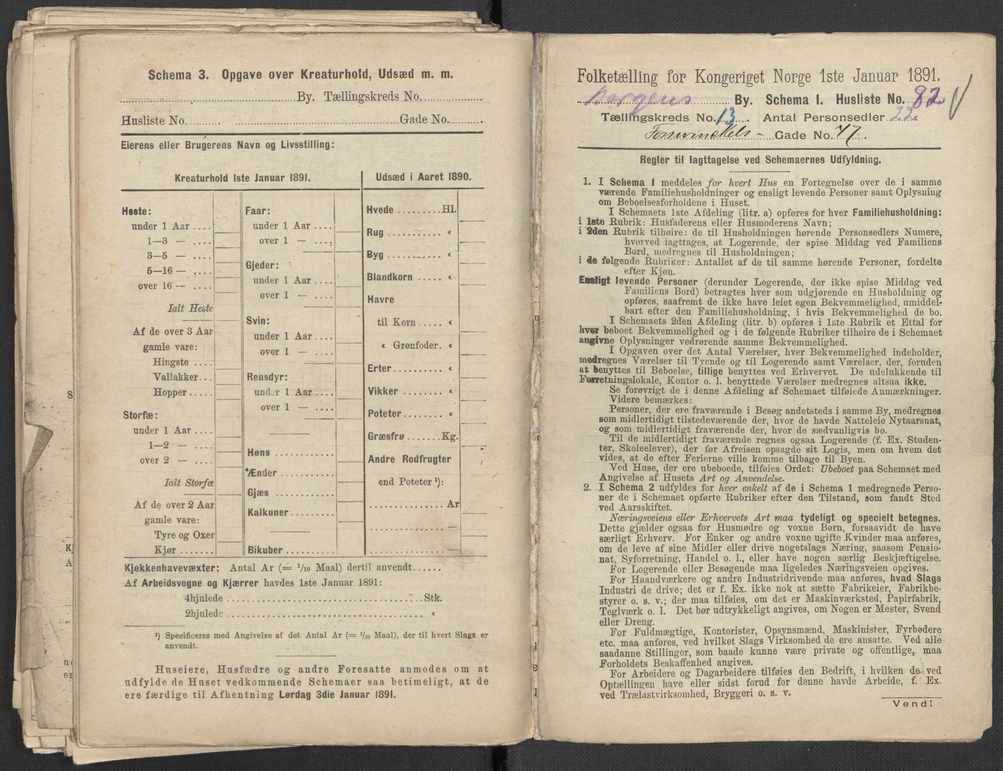 RA, 1891 Census for 1301 Bergen, 1891, p. 2163