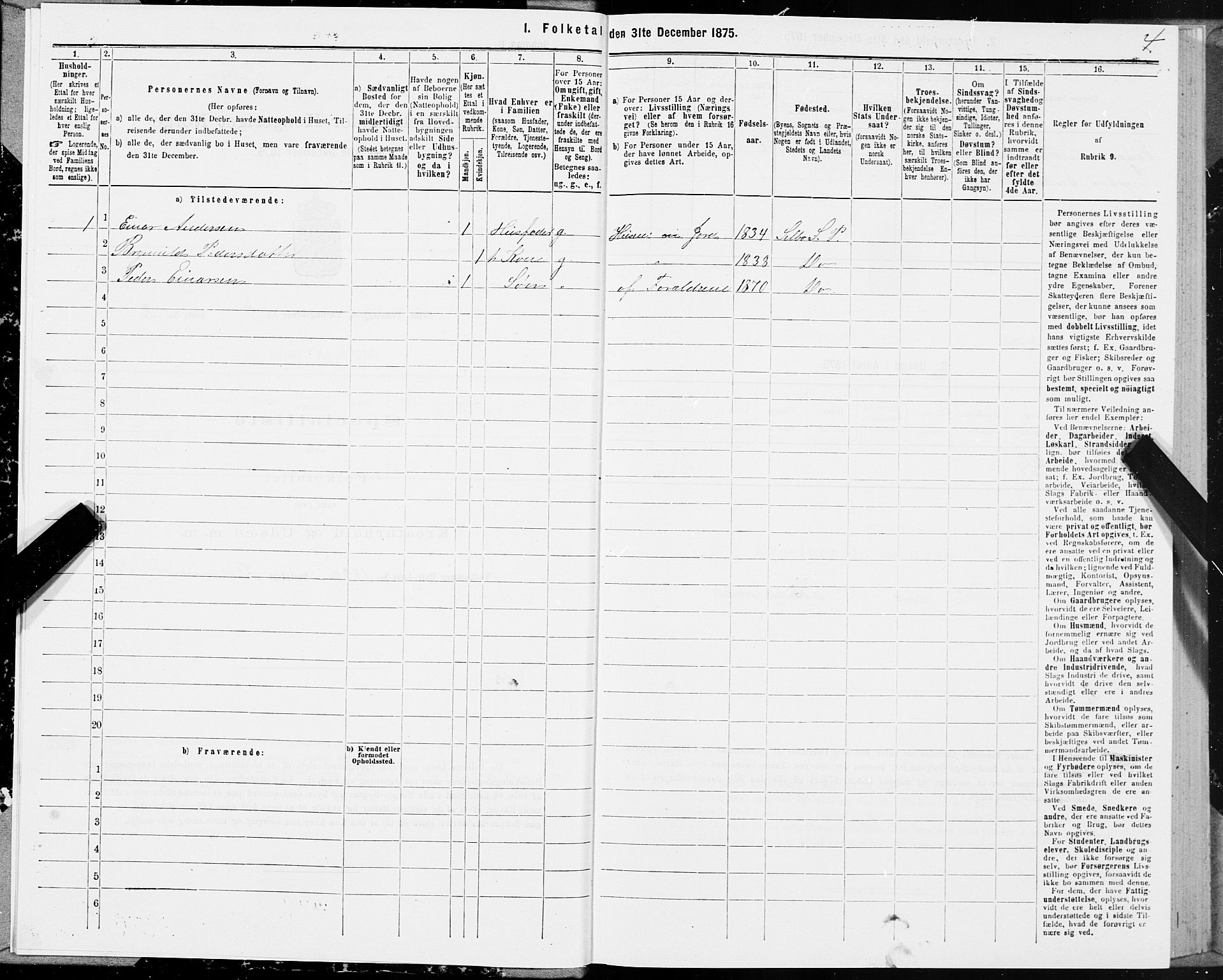 SAT, 1875 census for 1664P Selbu, 1875, p. 5004