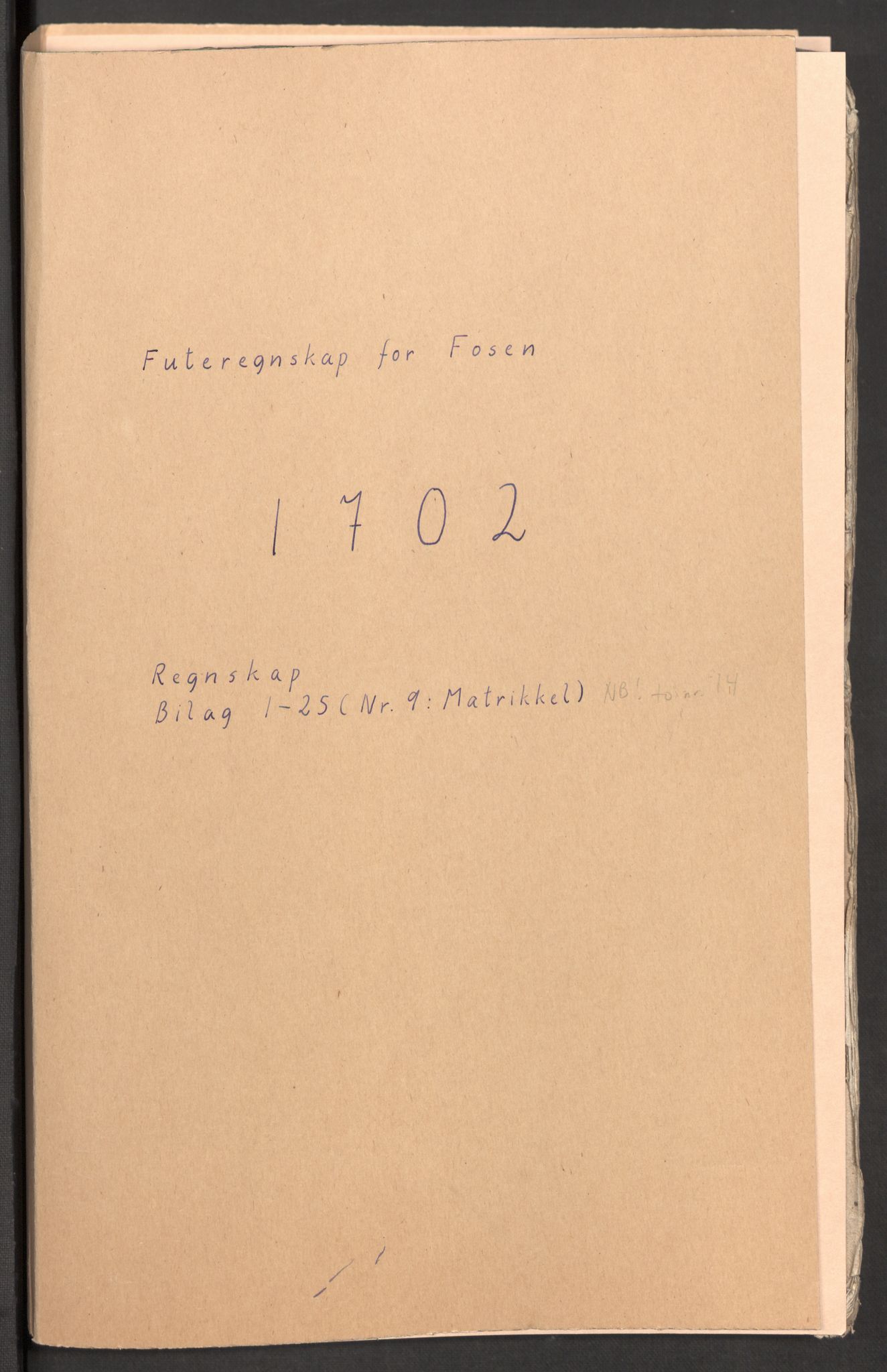 Rentekammeret inntil 1814, Reviderte regnskaper, Fogderegnskap, RA/EA-4092/R57/L3855: Fogderegnskap Fosen, 1702-1703, p. 2