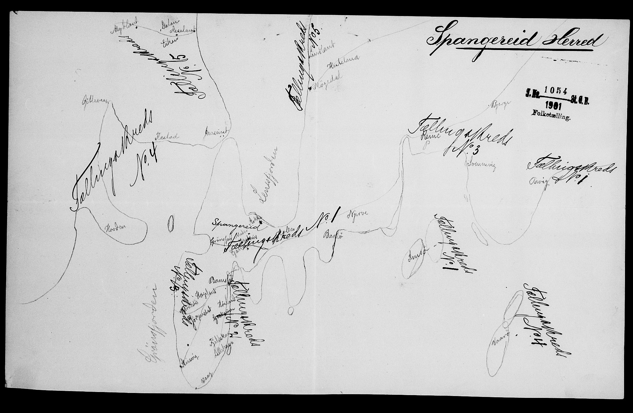 SAK, 1900 census for Spangereid, 1900, p. 11