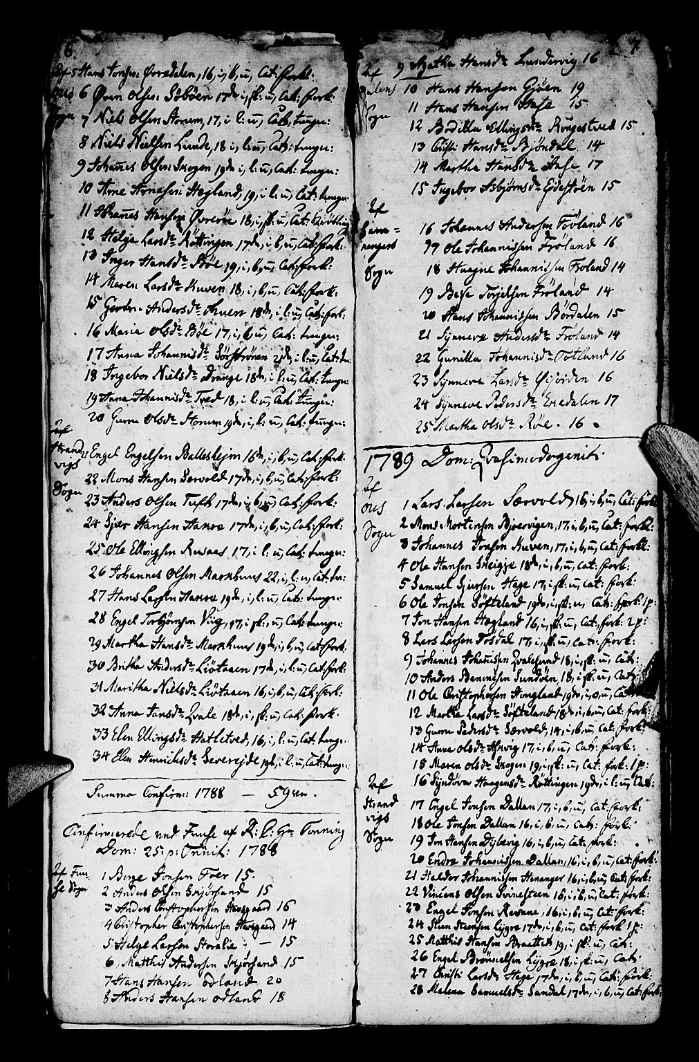 Os sokneprestembete, SAB/A-99929: Parish register (official) no. A 13, 1783-1810, p. 6-7