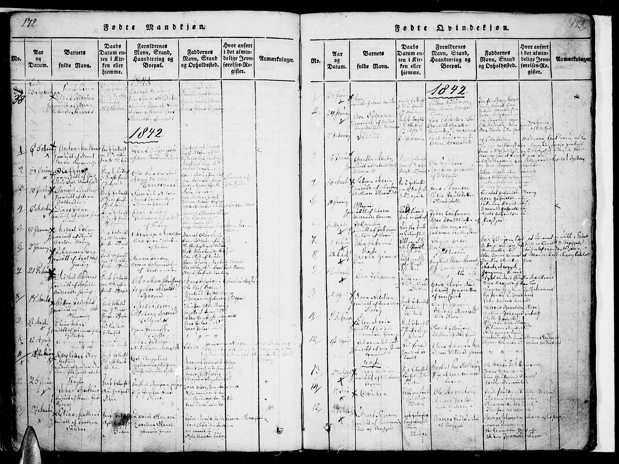 Ministerialprotokoller, klokkerbøker og fødselsregistre - Nordland, AV/SAT-A-1459/863/L0894: Parish register (official) no. 863A06, 1821-1851, p. 172-173