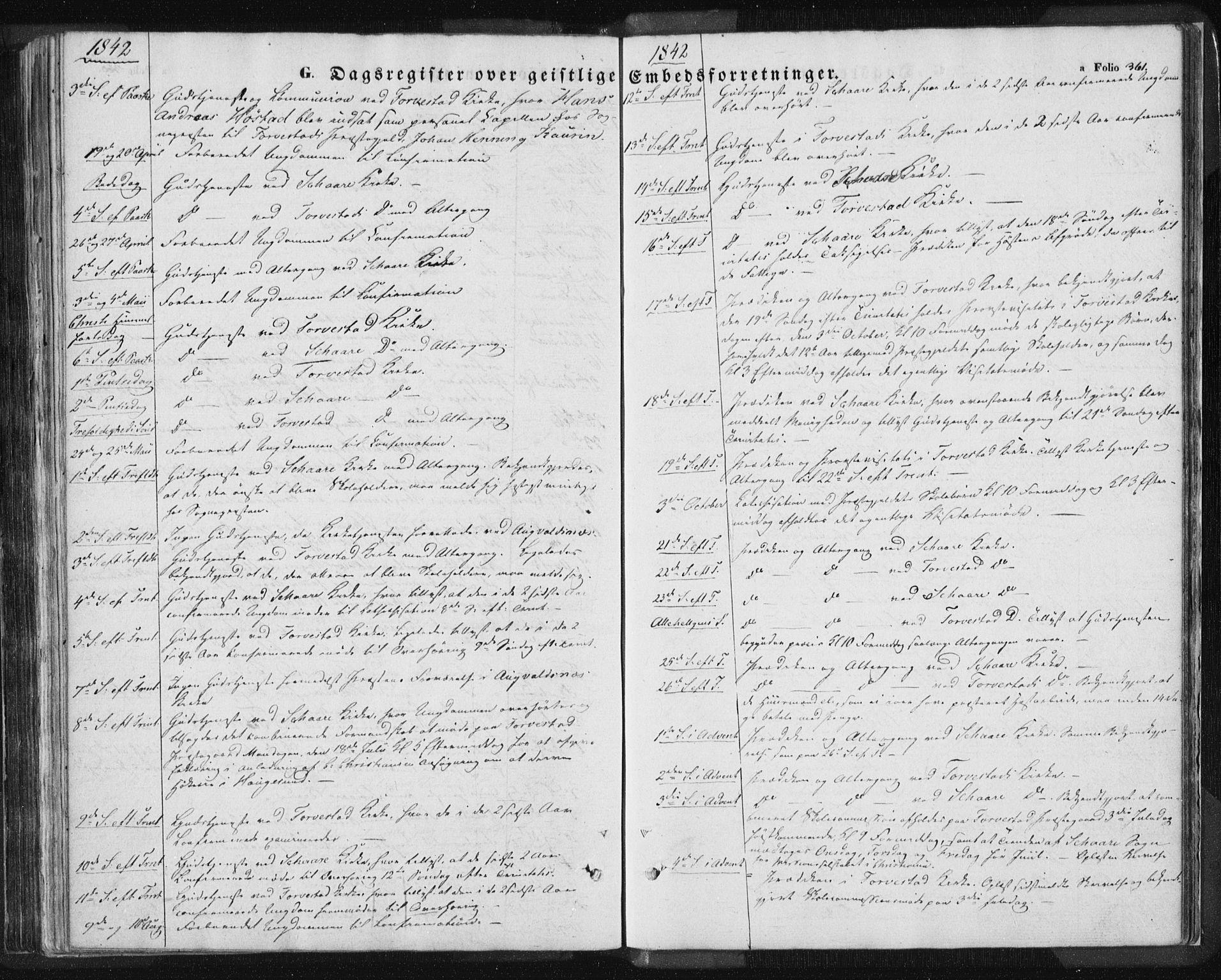 Torvastad sokneprestkontor, AV/SAST-A -101857/H/Ha/Haa/L0006: Parish register (official) no. A 6, 1836-1847, p. 361