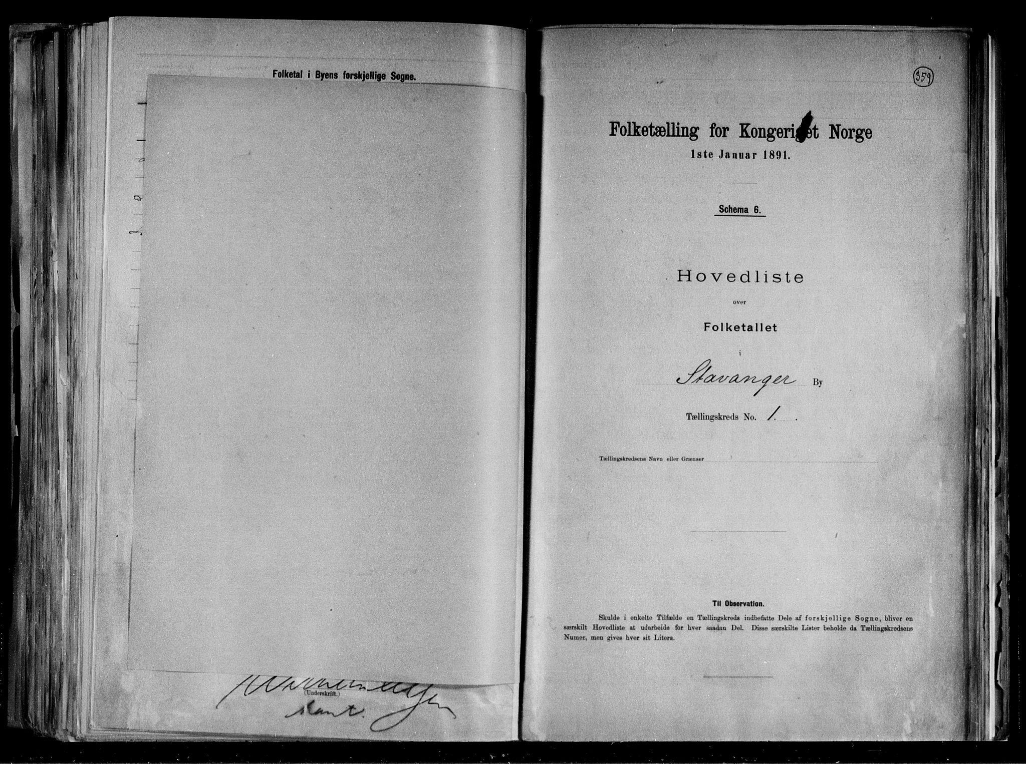 RA, 1891 census for 1103 Stavanger, 1891, p. 5