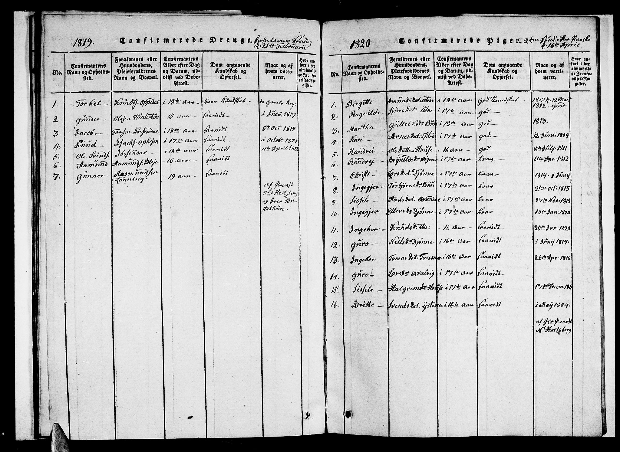 Ullensvang sokneprestembete, SAB/A-78701/H/Haa: Parish register (official) no. A 9, 1819-1826