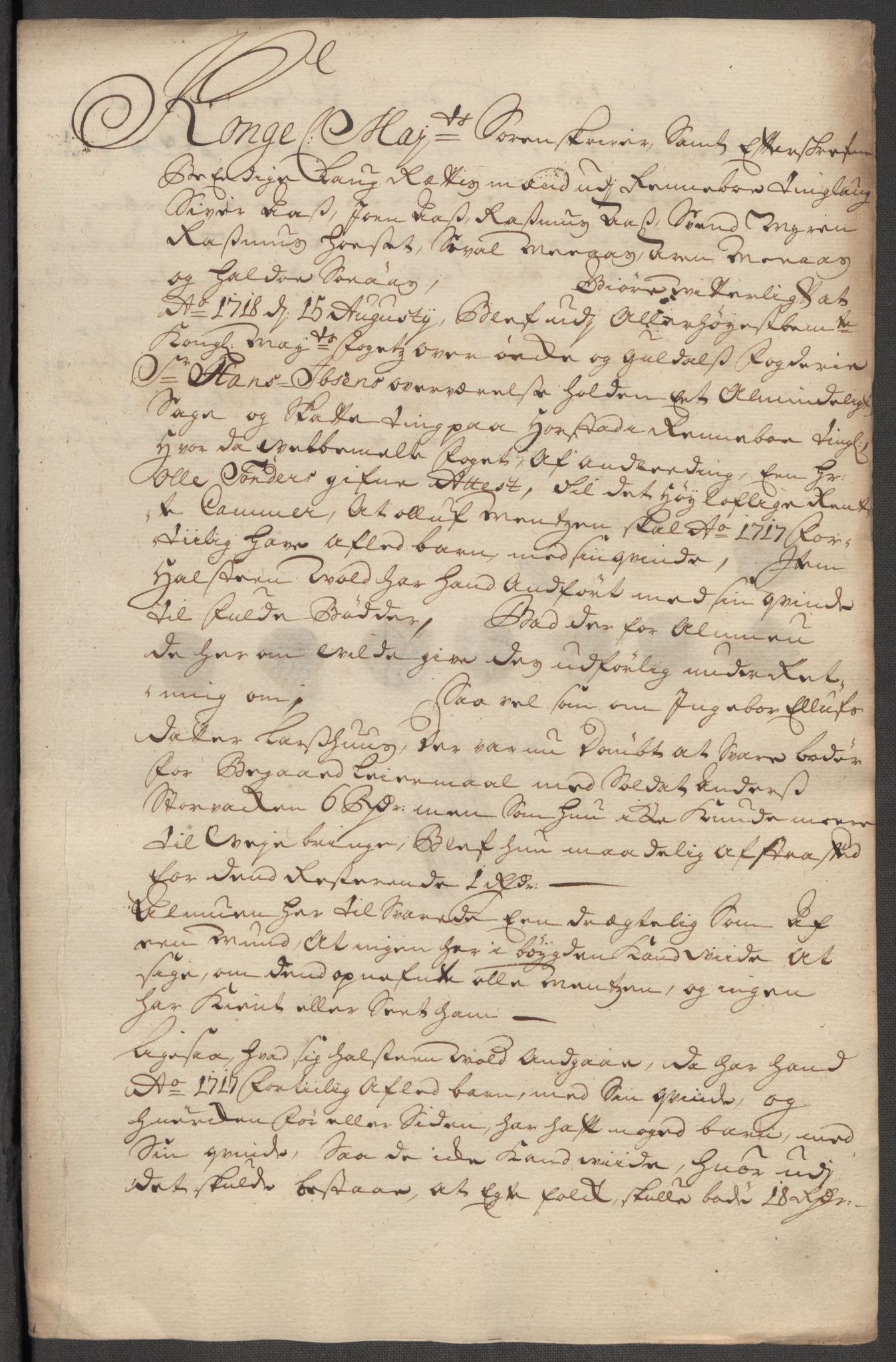 Rentekammeret inntil 1814, Reviderte regnskaper, Fogderegnskap, AV/RA-EA-4092/R60/L3971: Fogderegnskap Orkdal og Gauldal, 1718, p. 262