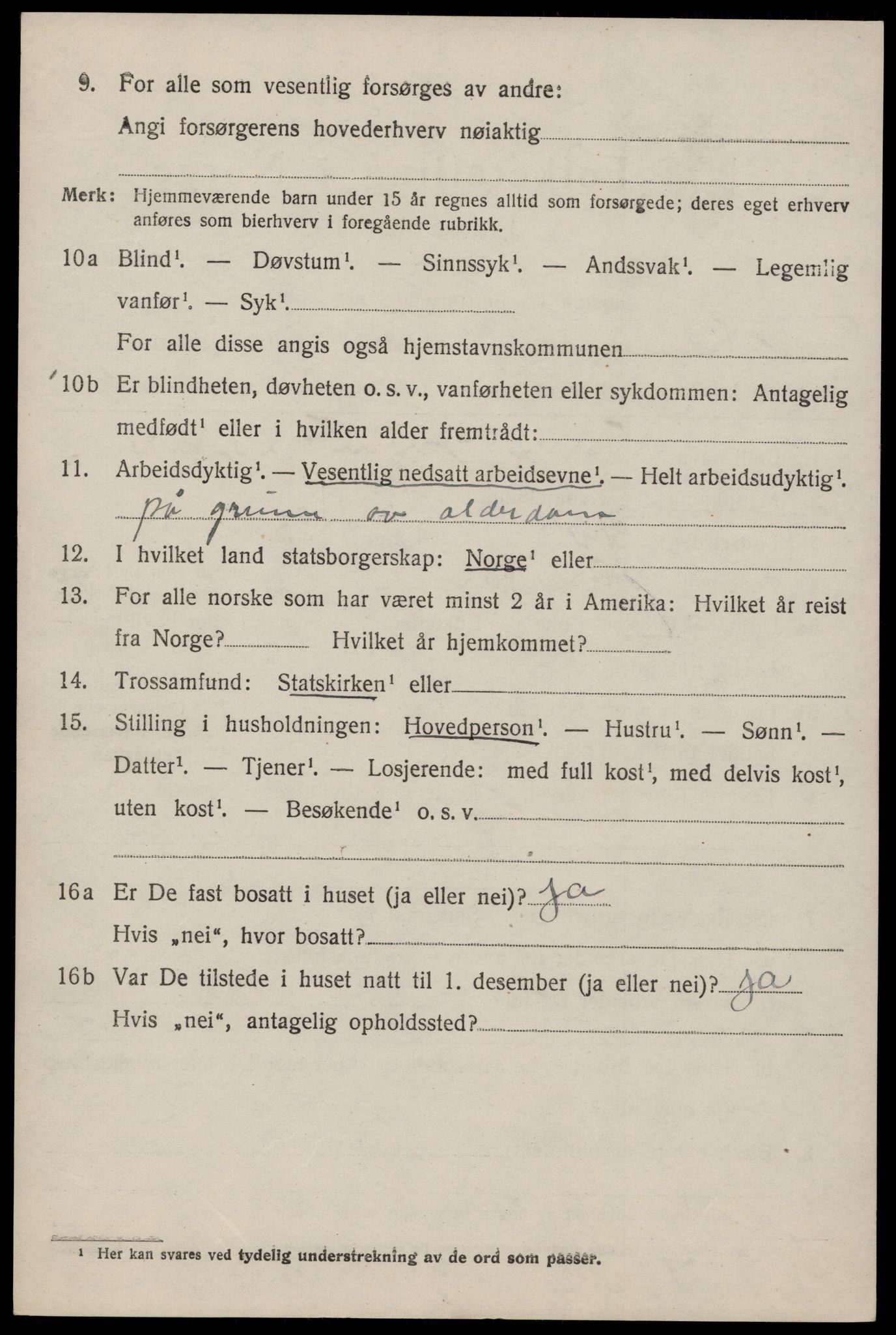 SAKO, 1920 census for Nissedal, 1920, p. 2046