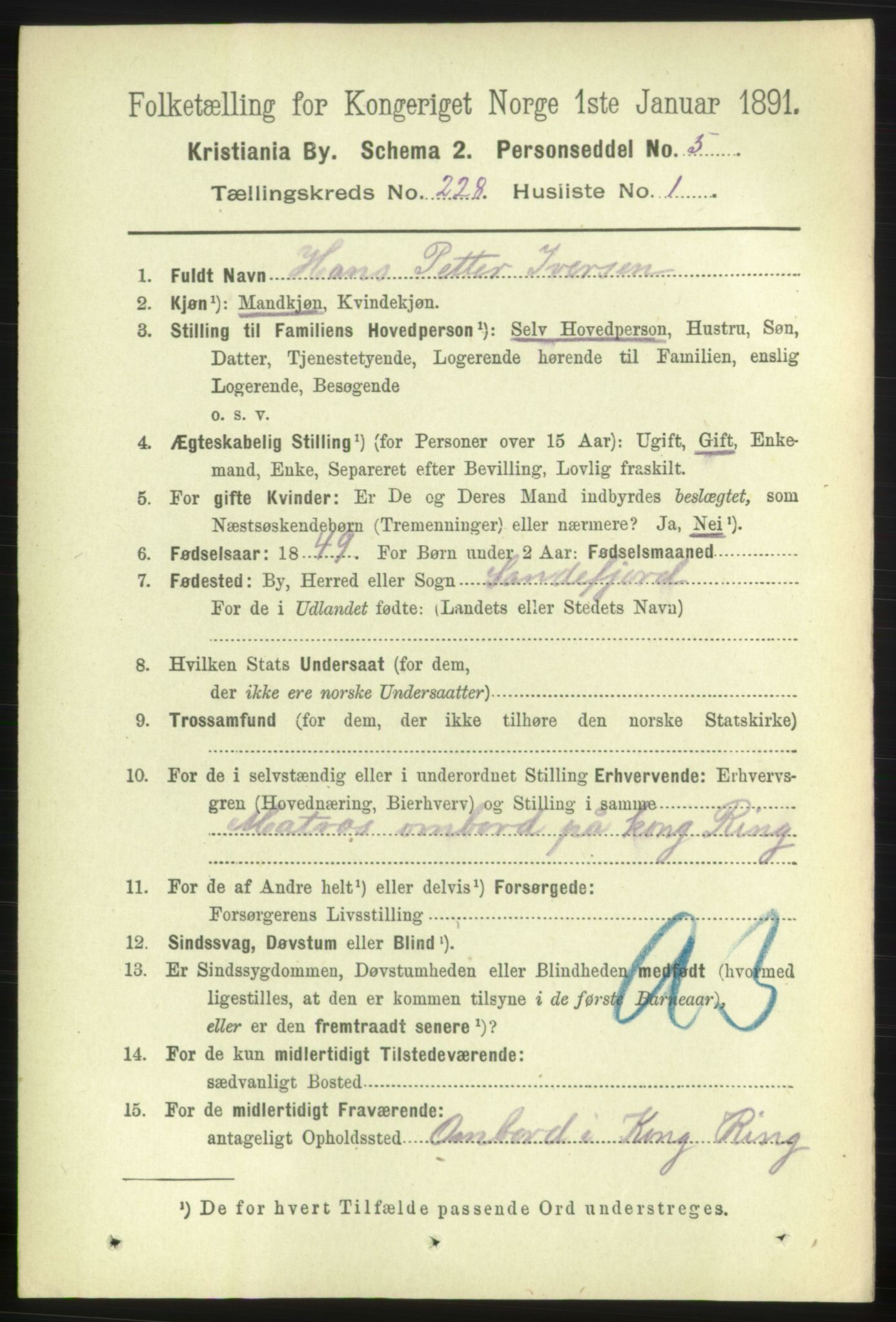 RA, 1891 census for 0301 Kristiania, 1891, p. 139282