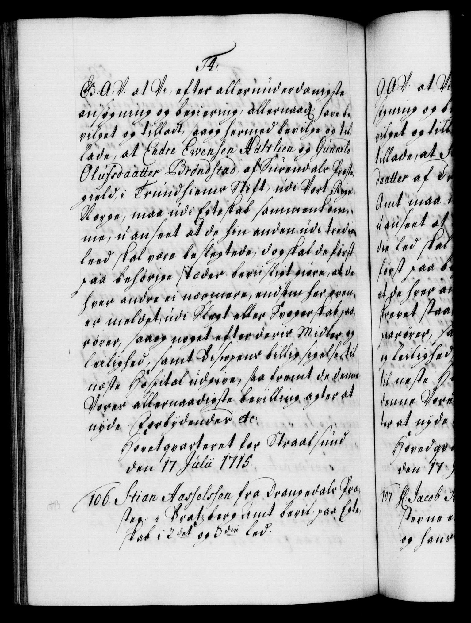 Danske Kanselli 1572-1799, AV/RA-EA-3023/F/Fc/Fca/Fcaa/L0021: Norske registre, 1712-1715, p. 502b