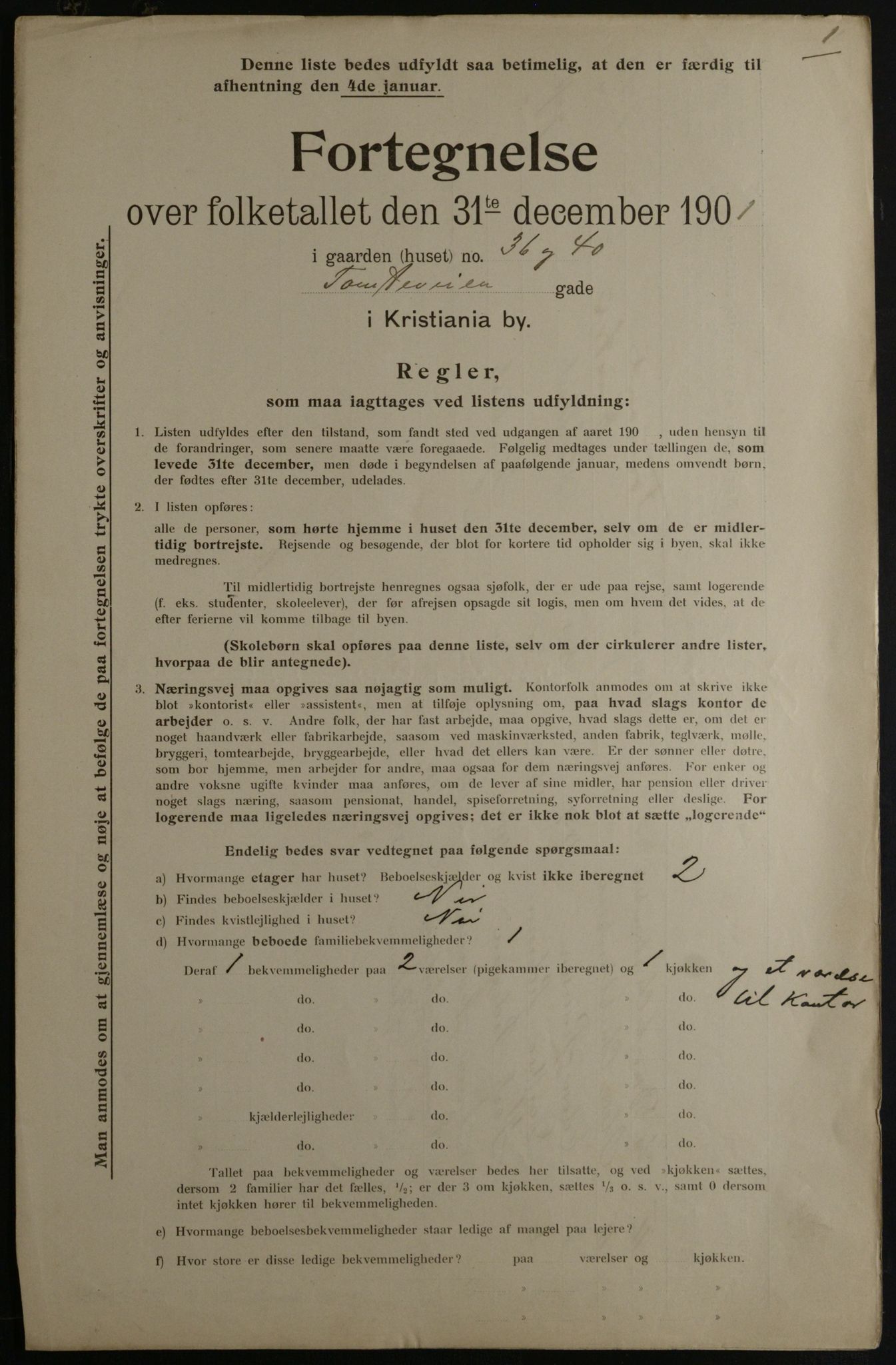 OBA, Municipal Census 1901 for Kristiania, 1901, p. 17451
