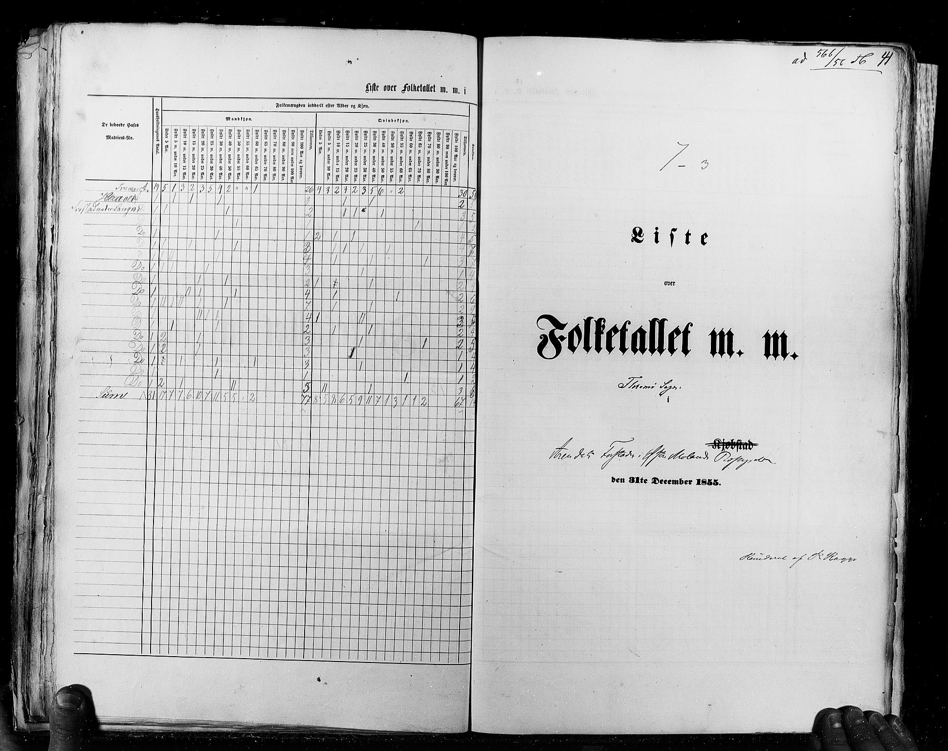 RA, Census 1855, vol. 8: Risør-Vadsø, 1855, p. 41