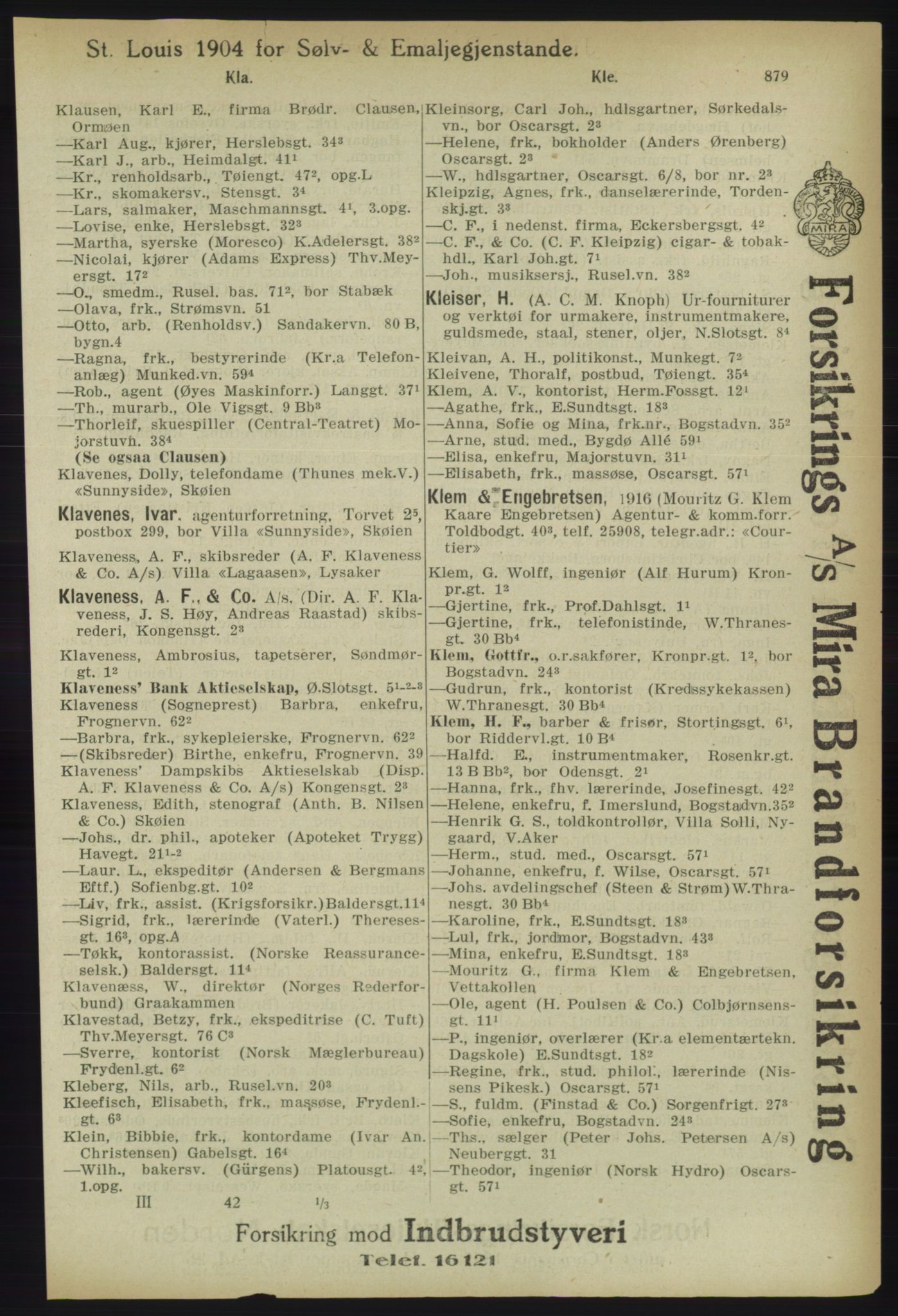 Kristiania/Oslo adressebok, PUBL/-, 1918, p. 904