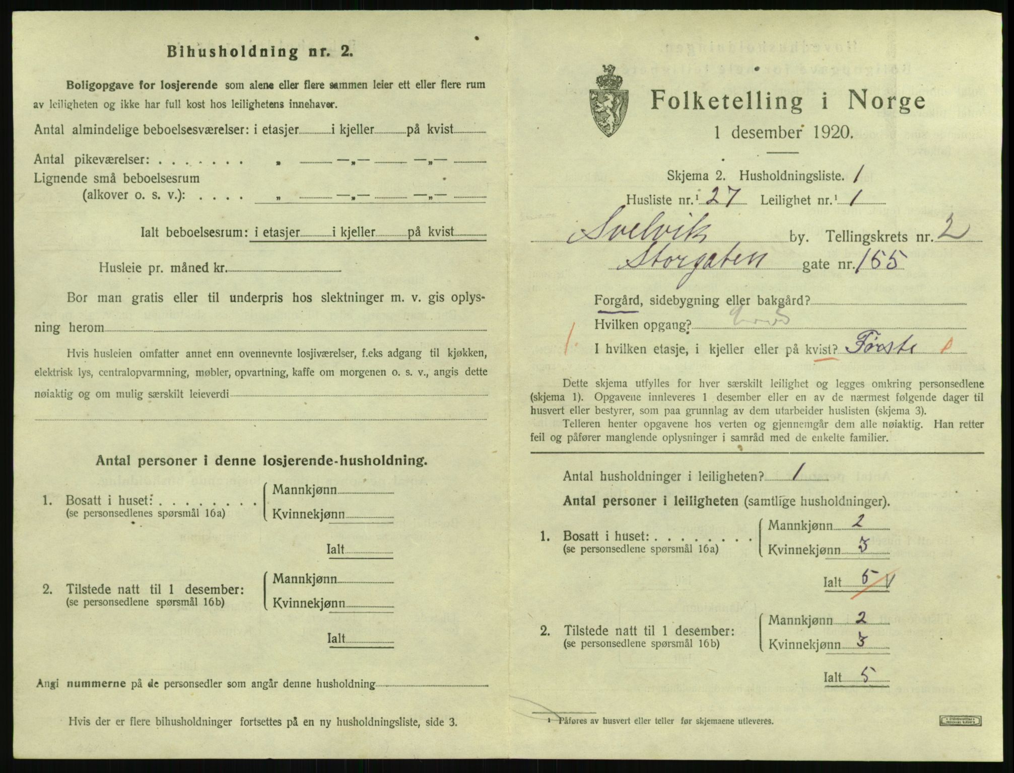 SAKO, 1920 census for Svelvik, 1920, p. 941