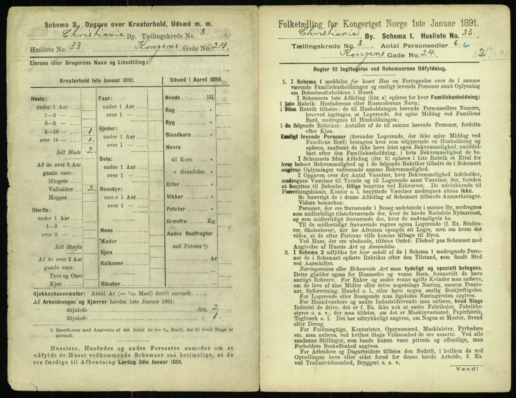 RA, 1891 census for 0301 Kristiania, 1891, p. 3328