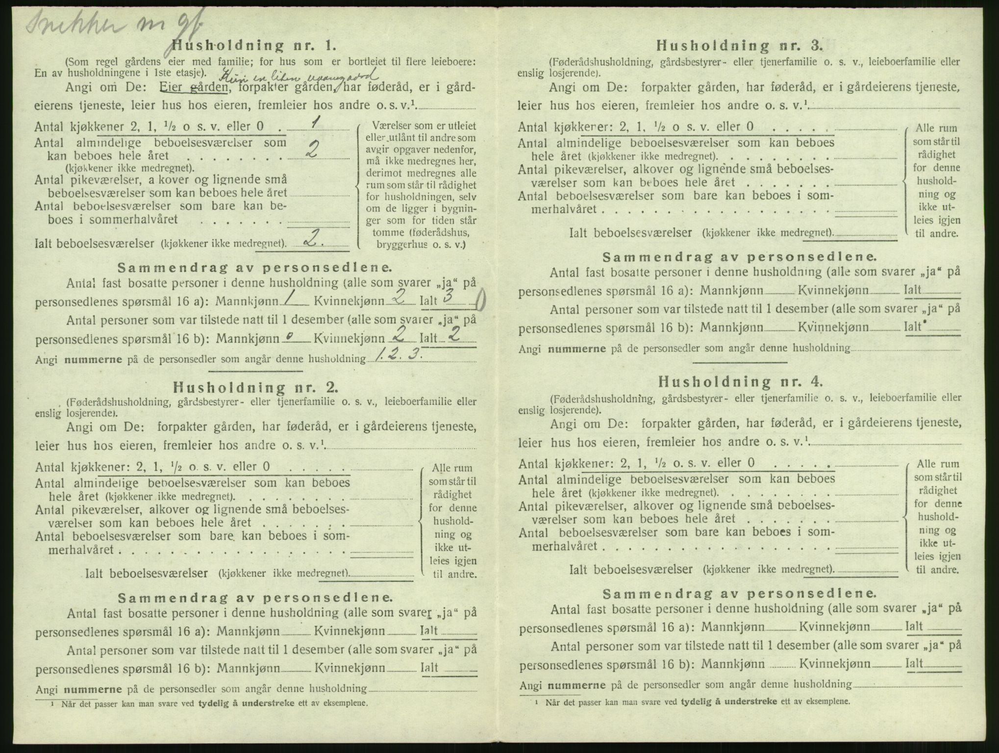 SAT, 1920 census for Gjemnes, 1920, p. 311