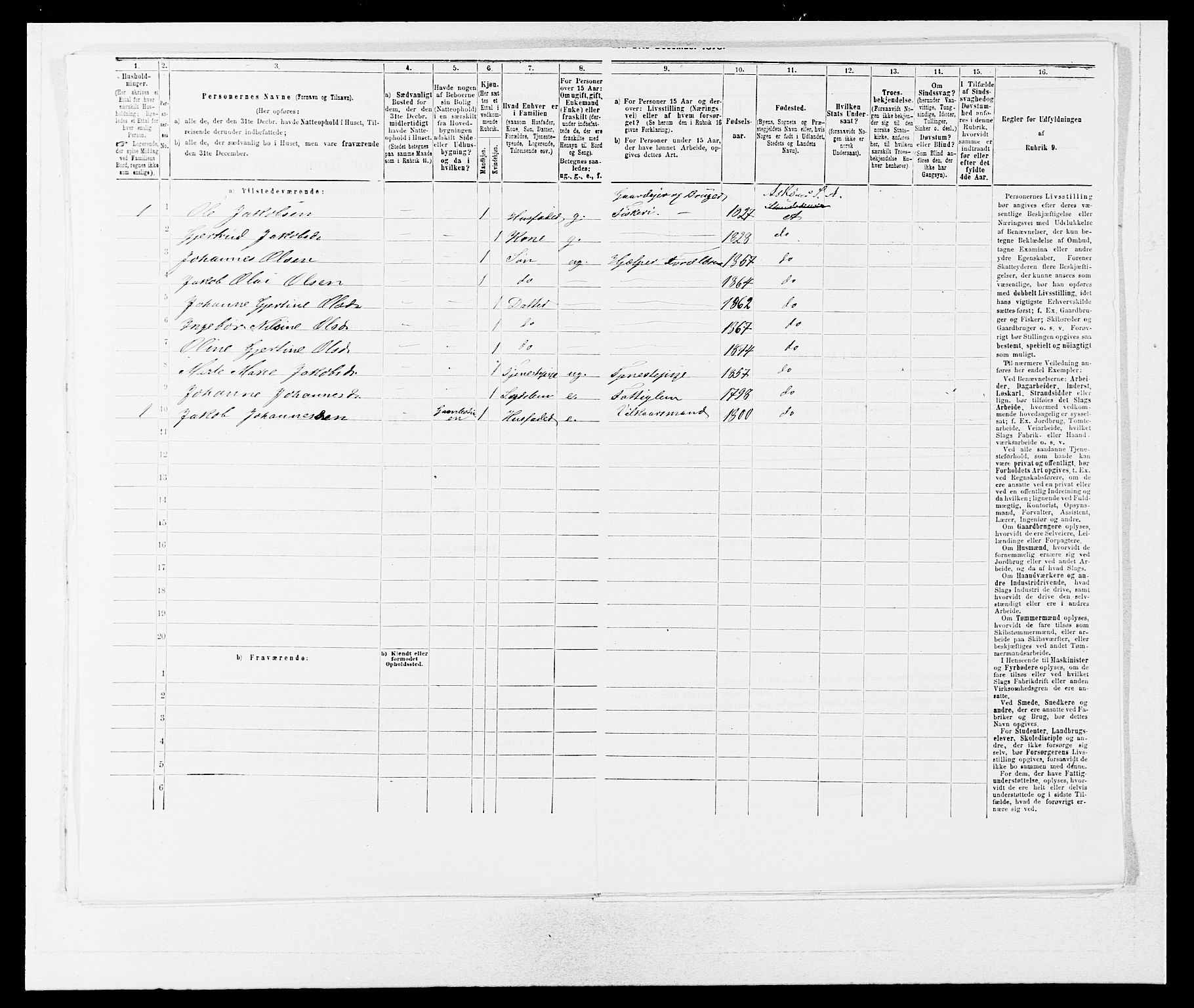 SAB, 1875 census for 1247P Askøy, 1875, p. 448