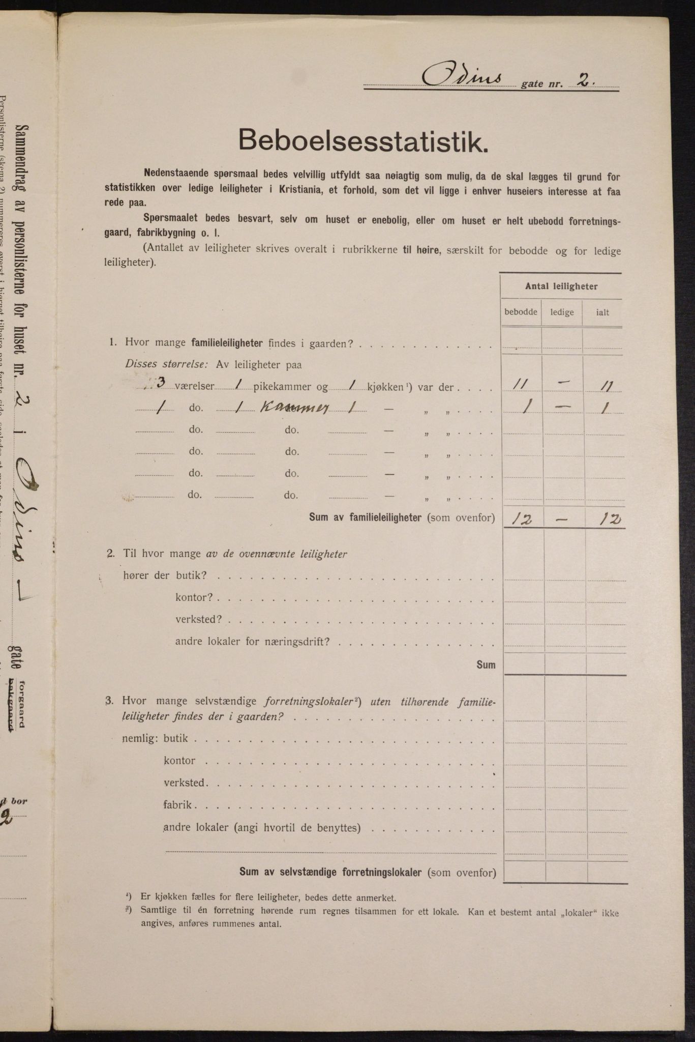 OBA, Municipal Census 1913 for Kristiania, 1913, p. 74600