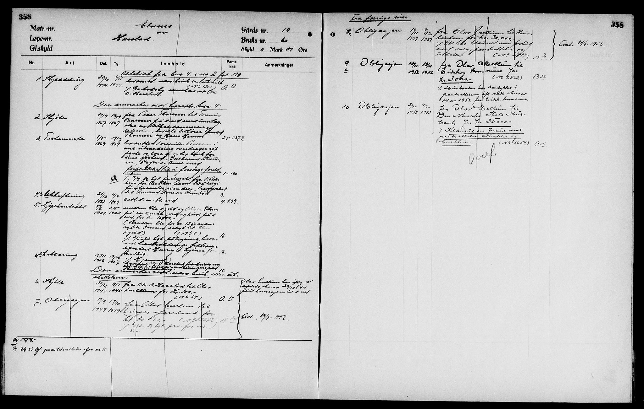 Vinger og Odal sorenskriveri, AV/SAH-TING-022/H/Ha/Hac/Hacd/L0020: Mortgage register no. 3.20, 1934, p. 358