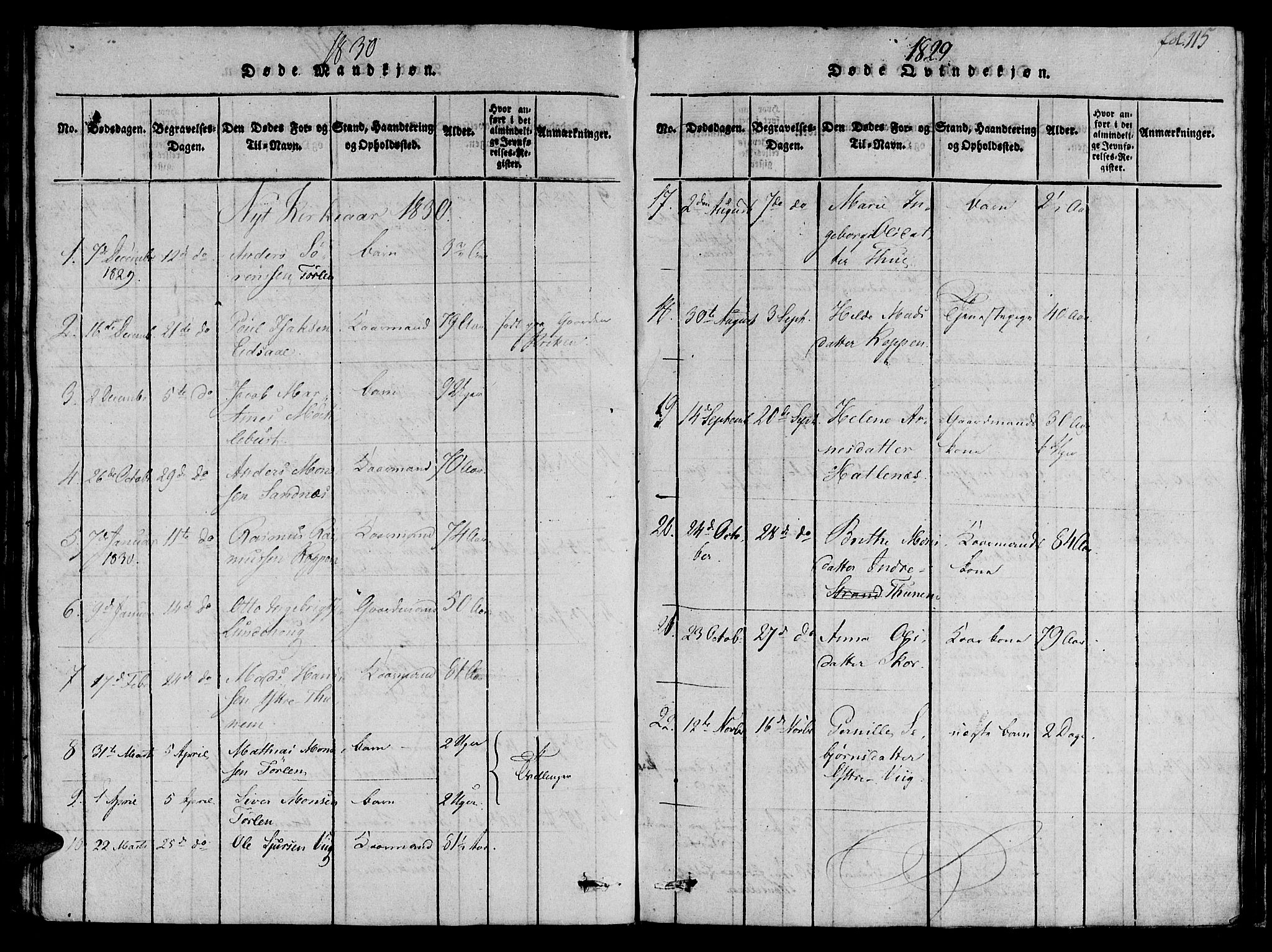 Ministerialprotokoller, klokkerbøker og fødselsregistre - Møre og Romsdal, AV/SAT-A-1454/501/L0004: Parish register (official) no. 501A04, 1816-1831, p. 115