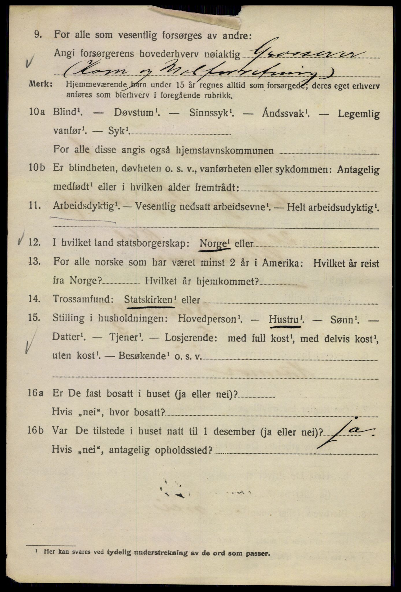 SAO, 1920 census for Kristiania, 1920, p. 310604