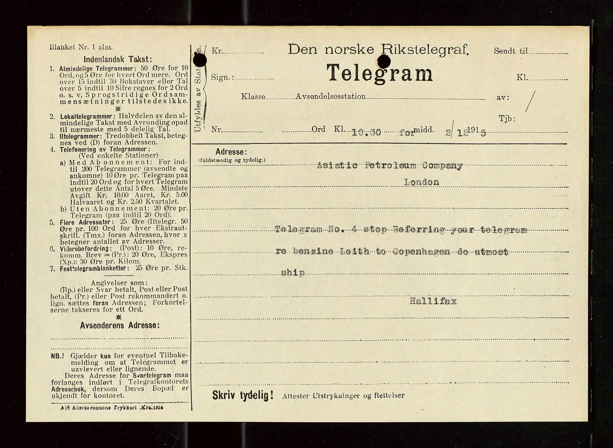 Pa 1521 - A/S Norske Shell, AV/SAST-A-101915/E/Ea/Eaa/L0019: Sjefskorrespondanse, 1917, p. 6