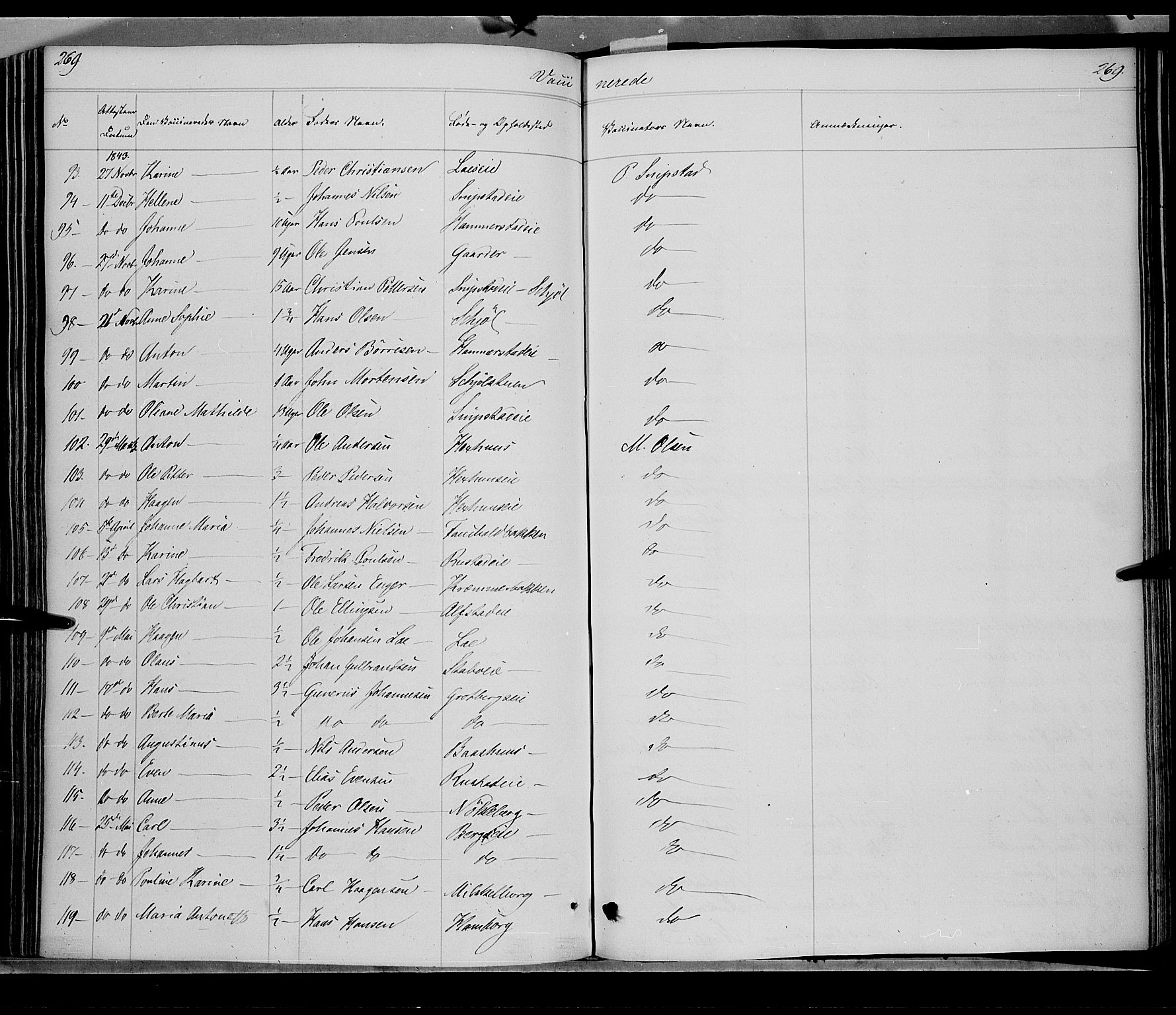 Østre Toten prestekontor, SAH/PREST-104/H/Ha/Haa/L0002: Parish register (official) no. 2, 1840-1847, p. 269