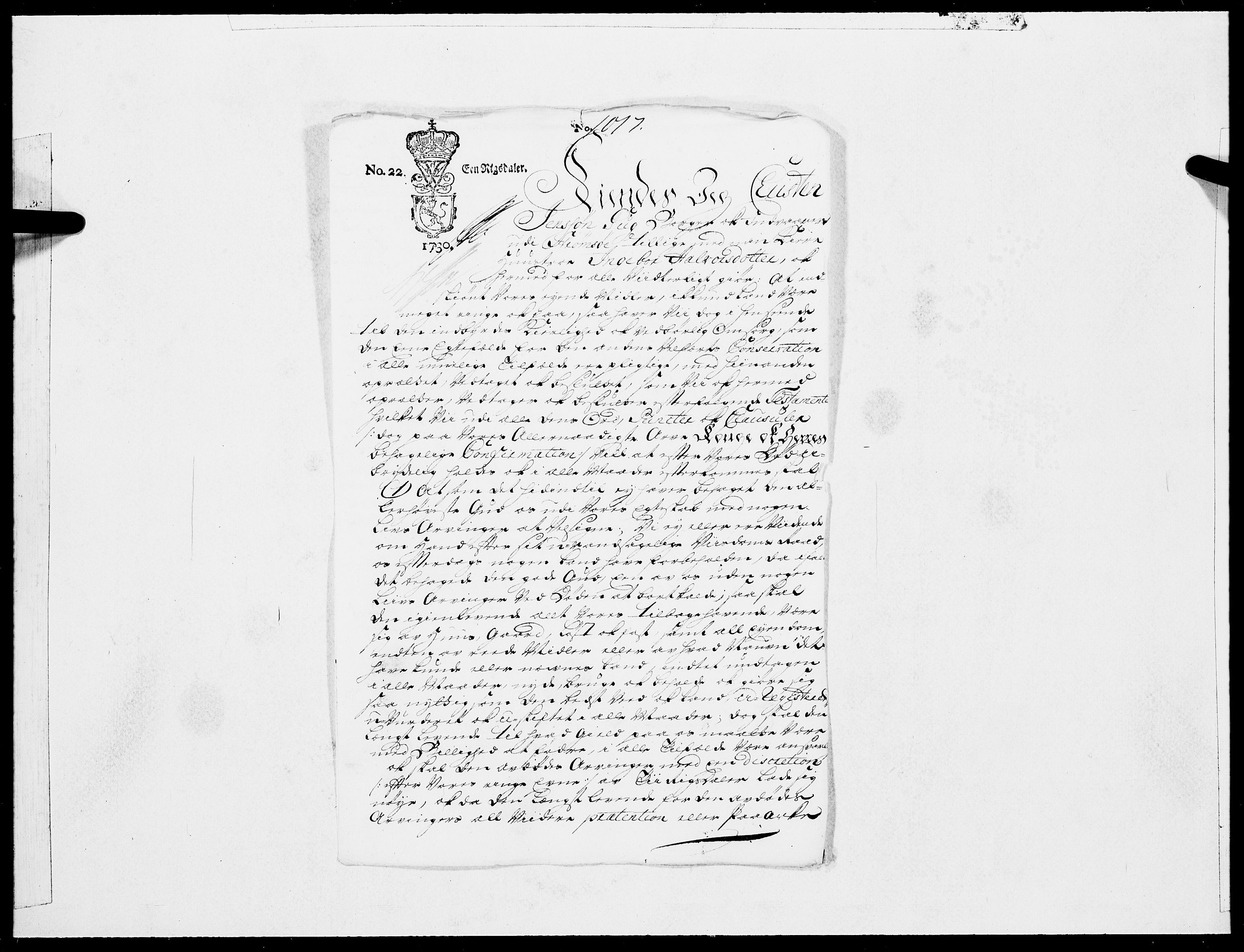 Danske Kanselli 1572-1799, AV/RA-EA-3023/F/Fc/Fcc/Fcca/L0106: Norske innlegg 1572-1799, 1730, p. 392