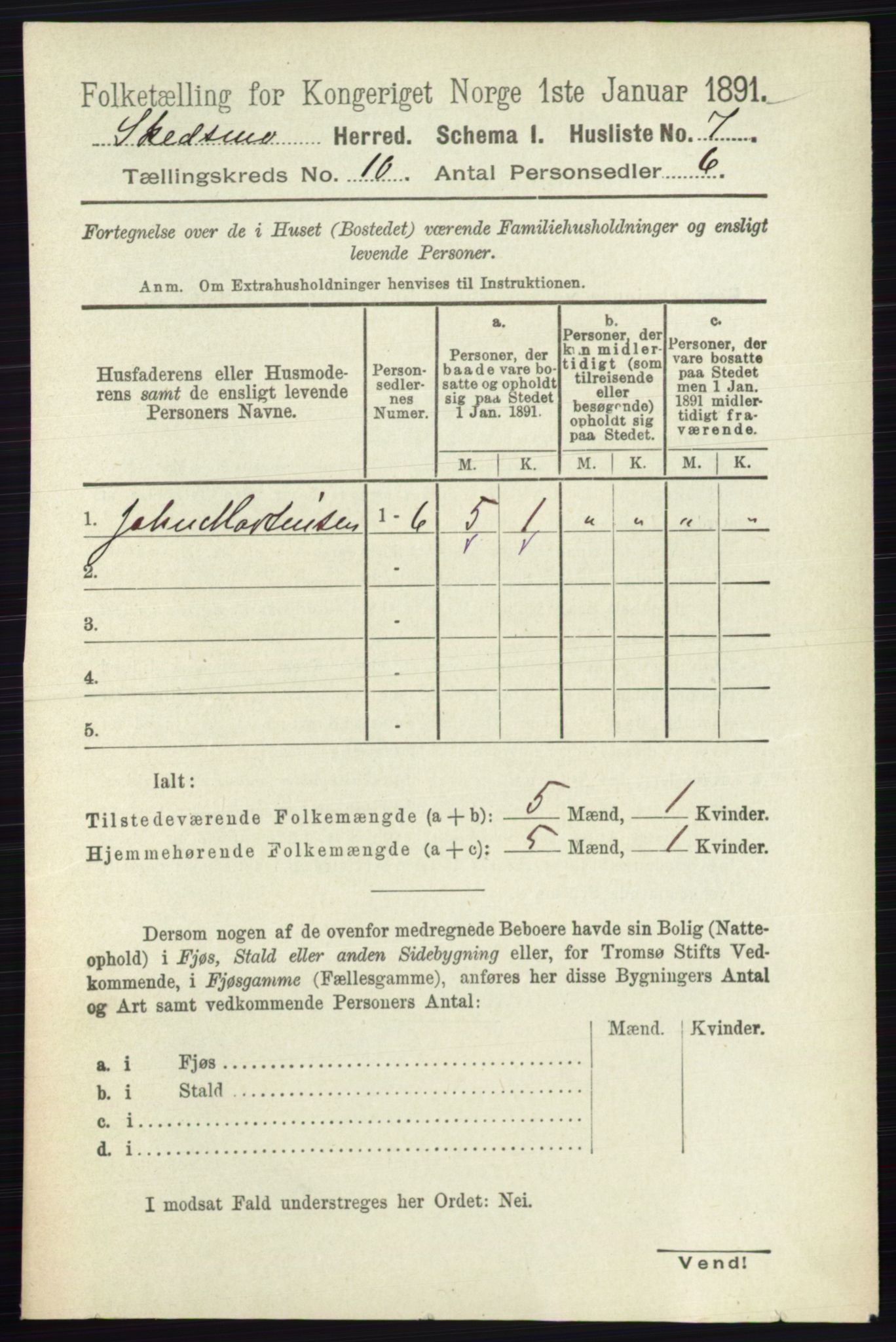 RA, 1891 census for 0231 Skedsmo, 1891, p. 5741