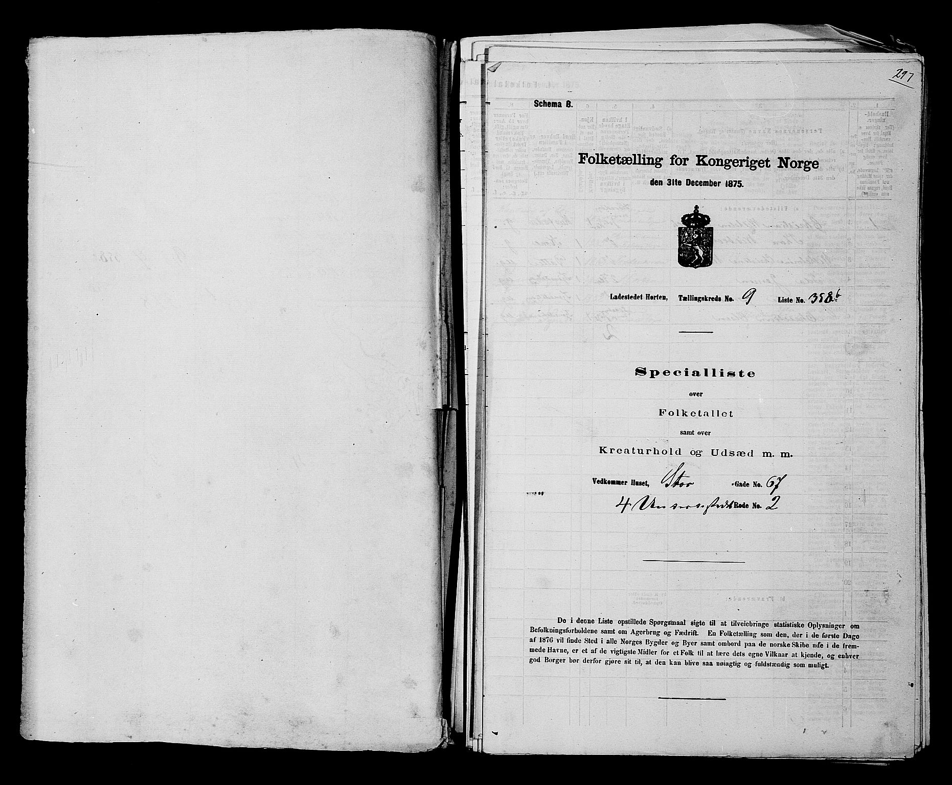 SAKO, 1875 census for 0703P Horten, 1875, p. 808