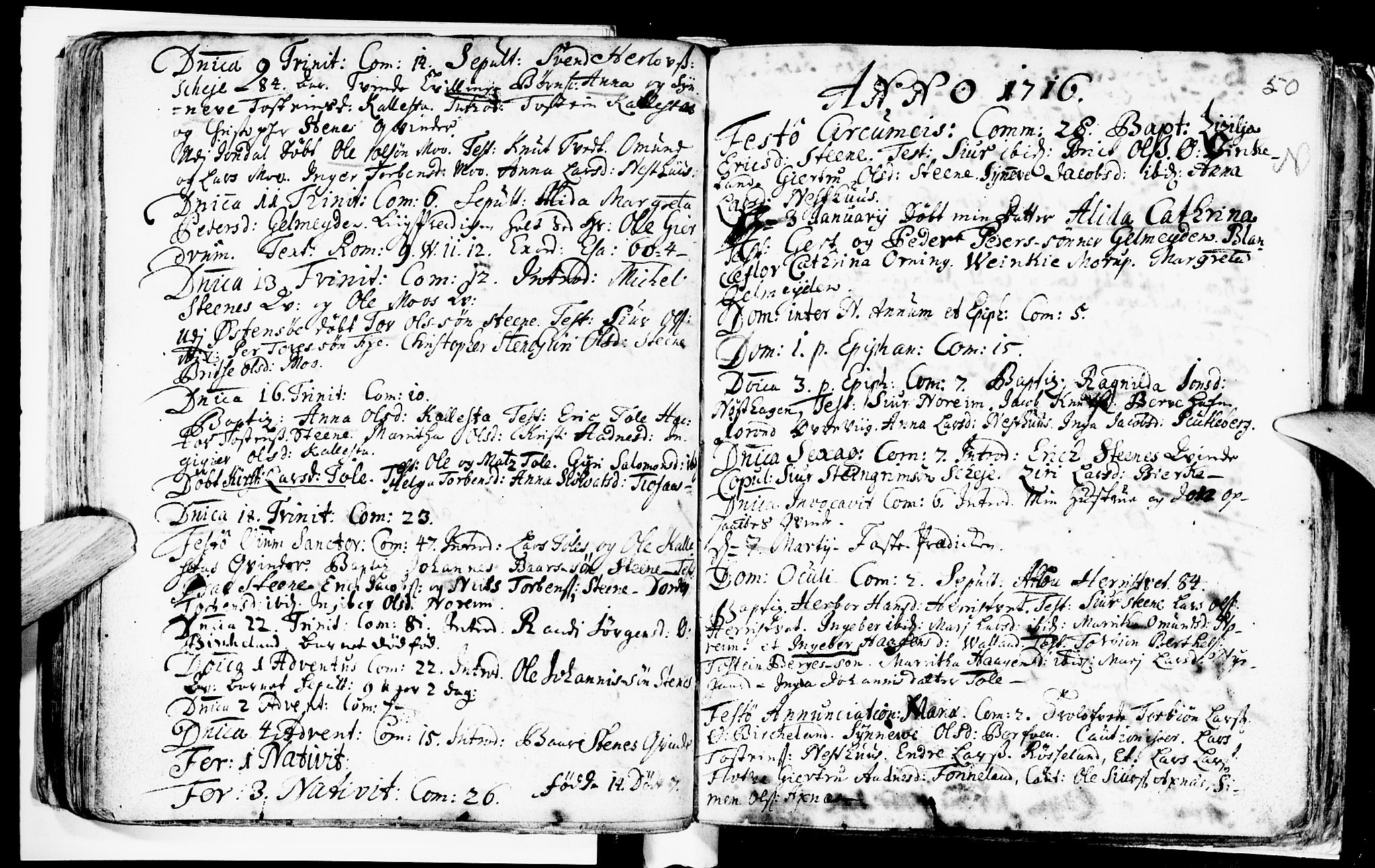 Kvam sokneprestembete, AV/SAB-A-76201/H/Haa: Parish register (official) no. A 2, 1696-1741, p. 50