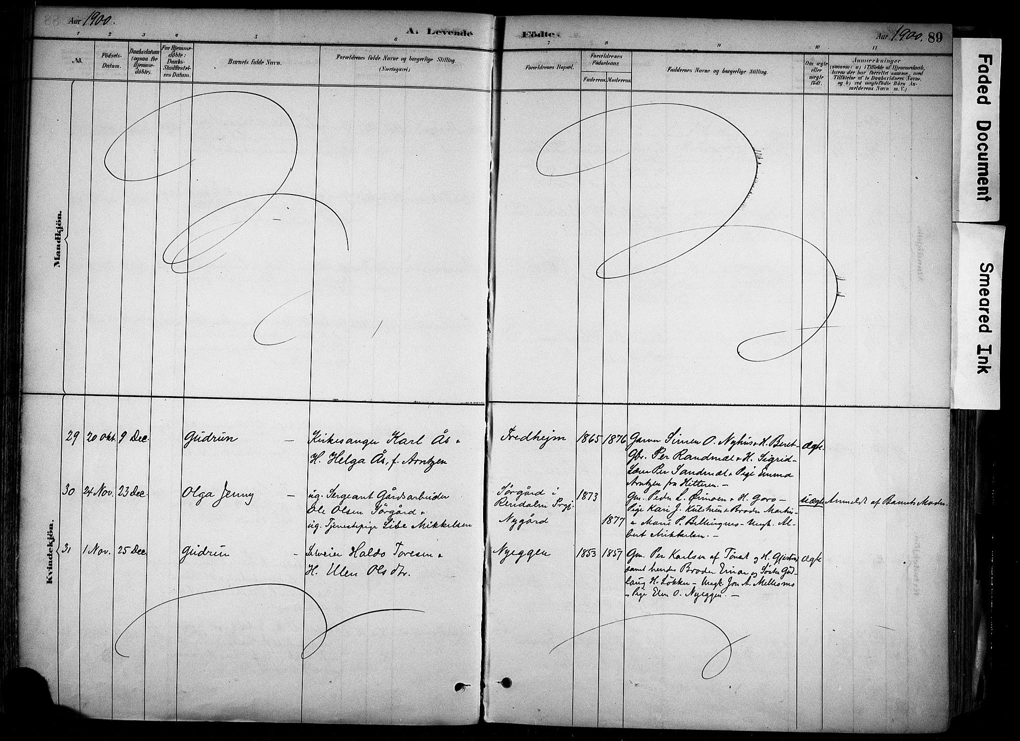 Alvdal prestekontor, AV/SAH-PREST-060/H/Ha/Haa/L0002: Parish register (official) no. 2, 1883-1906, p. 89